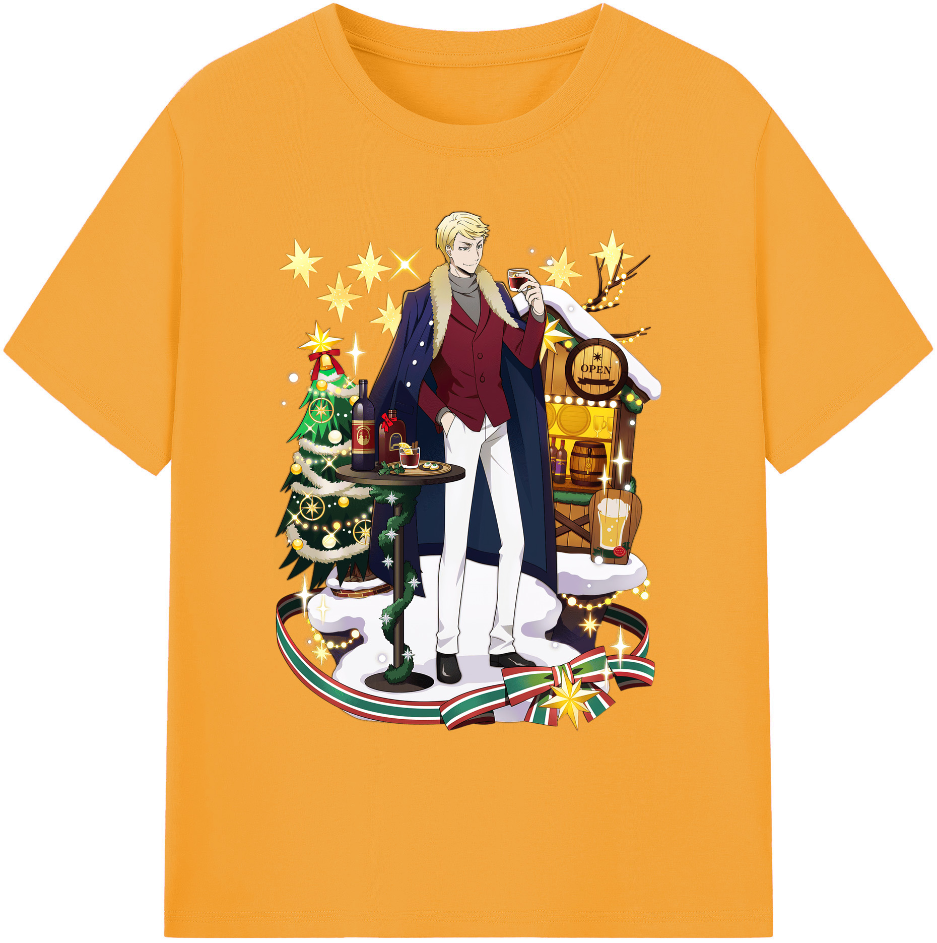 （画像用） 文豪ストレイドッグス Bungo Stray Dogs 綿100％ メンズ半袖Tシャツ｜肌触りやわらか＆通気性