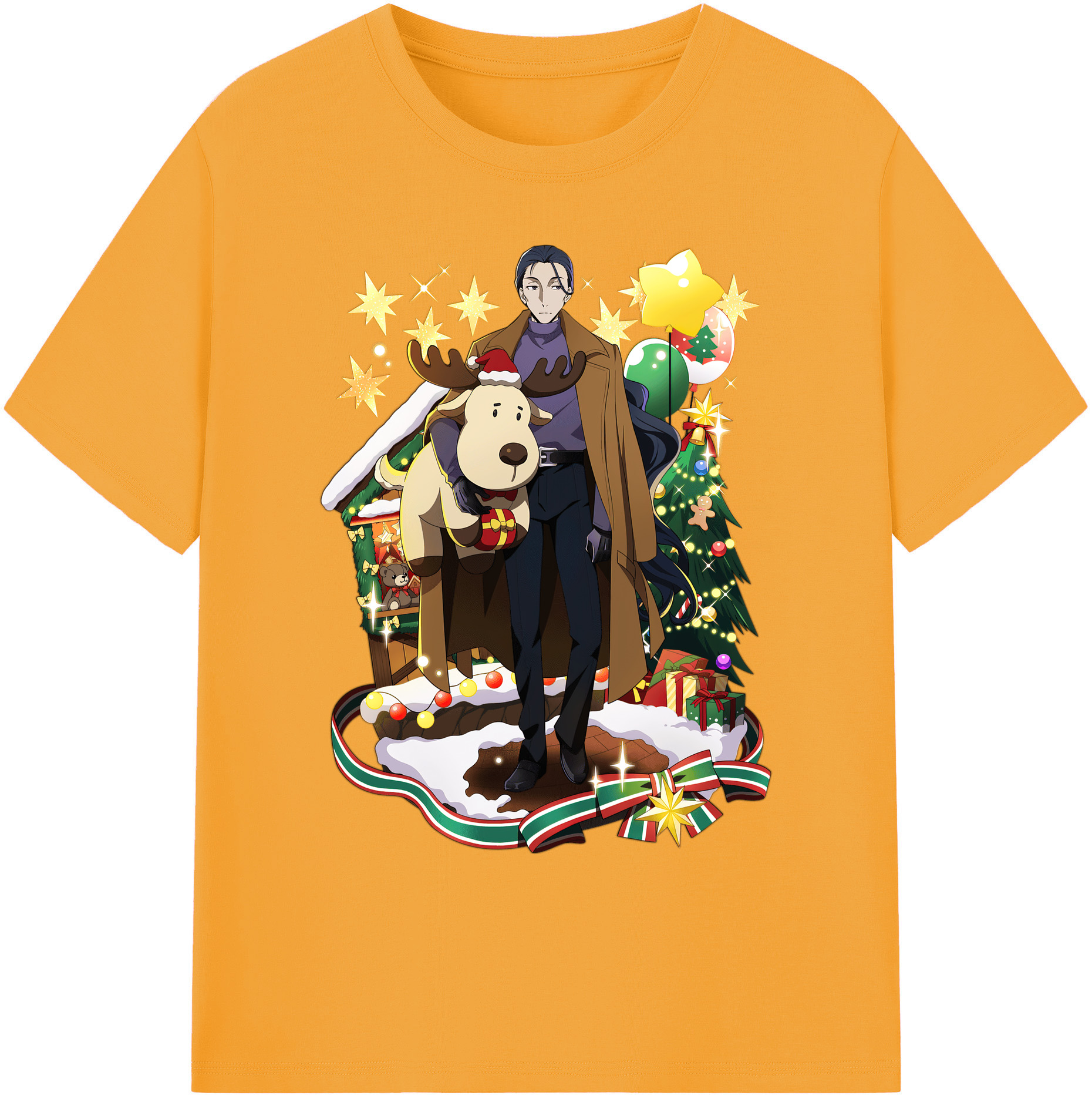 （画像用） 文豪ストレイドッグス Bungo Stray Dogs 綿100％ メンズ半袖Tシャツ｜肌触りやわらか＆通気性