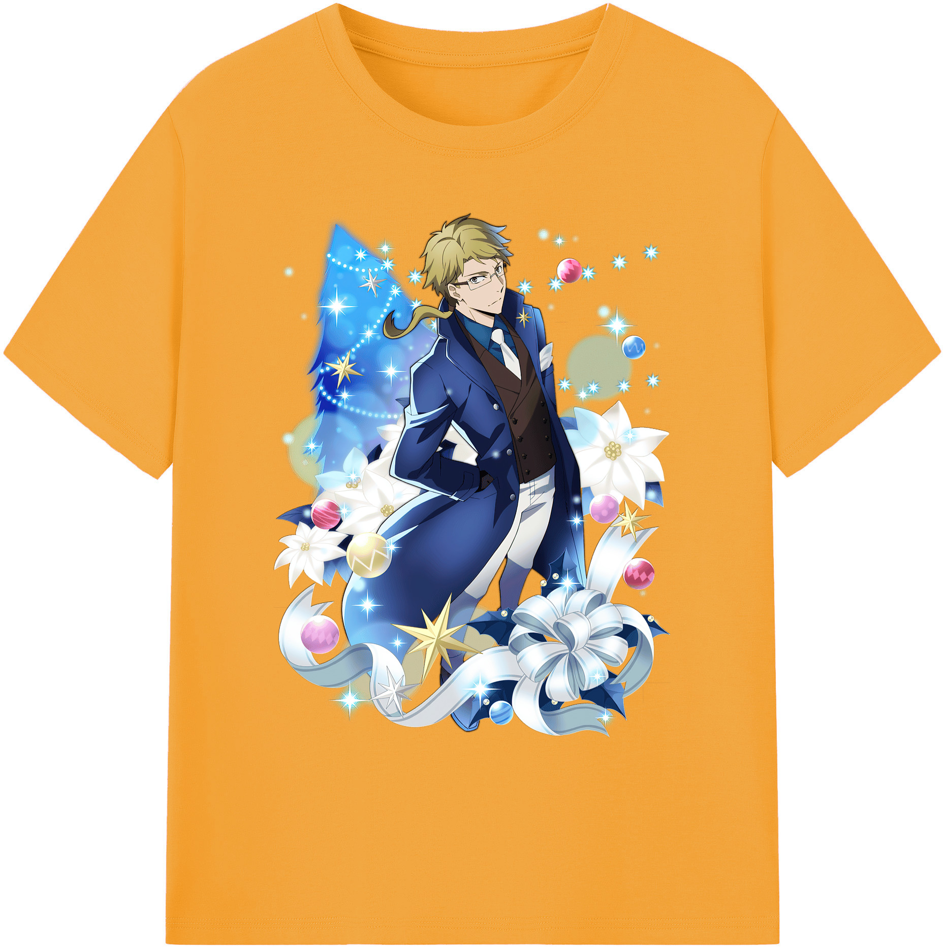 （画像用） 文豪ストレイドッグス Bungo Stray Dogs 綿100％ メンズ半袖Tシャツ｜肌触りやわらか＆通気性