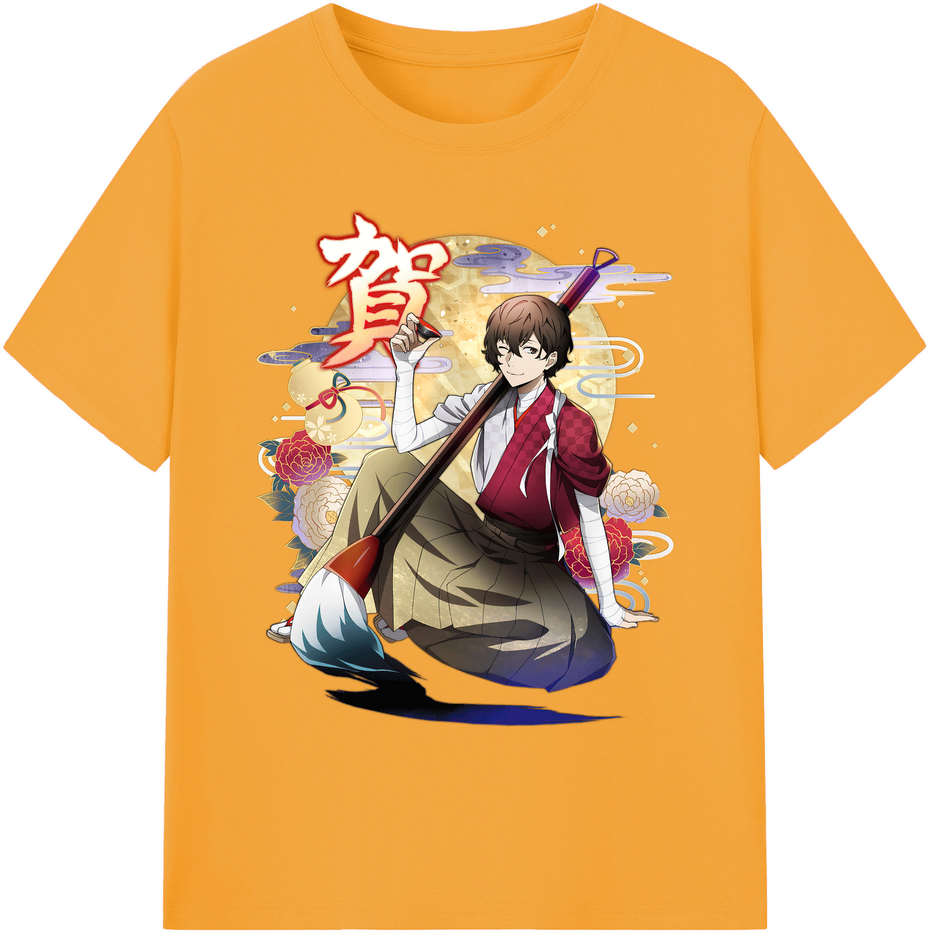（画像用） 文豪ストレイドッグス Bungo Stray Dogs 綿100％ メンズ半袖Tシャツ｜肌触りやわらか＆通気性