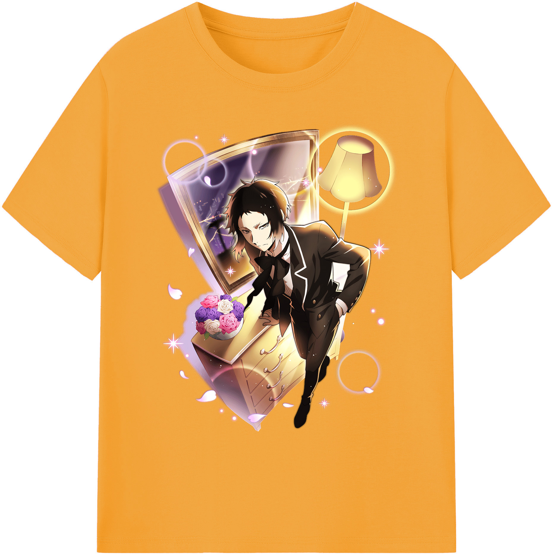 （画像用） 文豪ストレイドッグス Bungo Stray Dogs 綿100％ メンズ半袖Tシャツ｜肌触りやわらか＆通気性