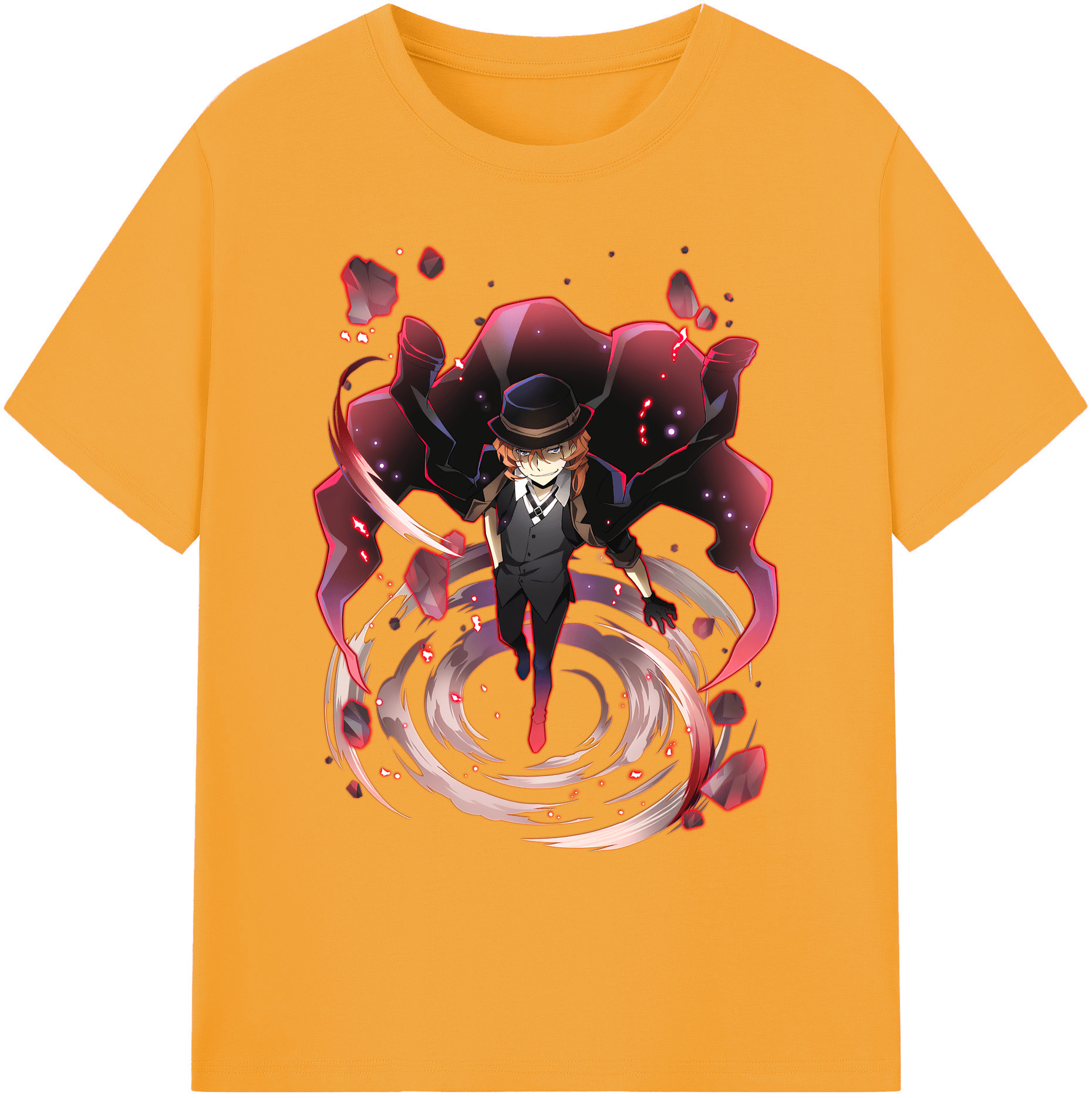 （画像用） 文豪ストレイドッグス Bungo Stray Dogs 綿100％ メンズ半袖Tシャツ｜肌触りやわらか＆通気性