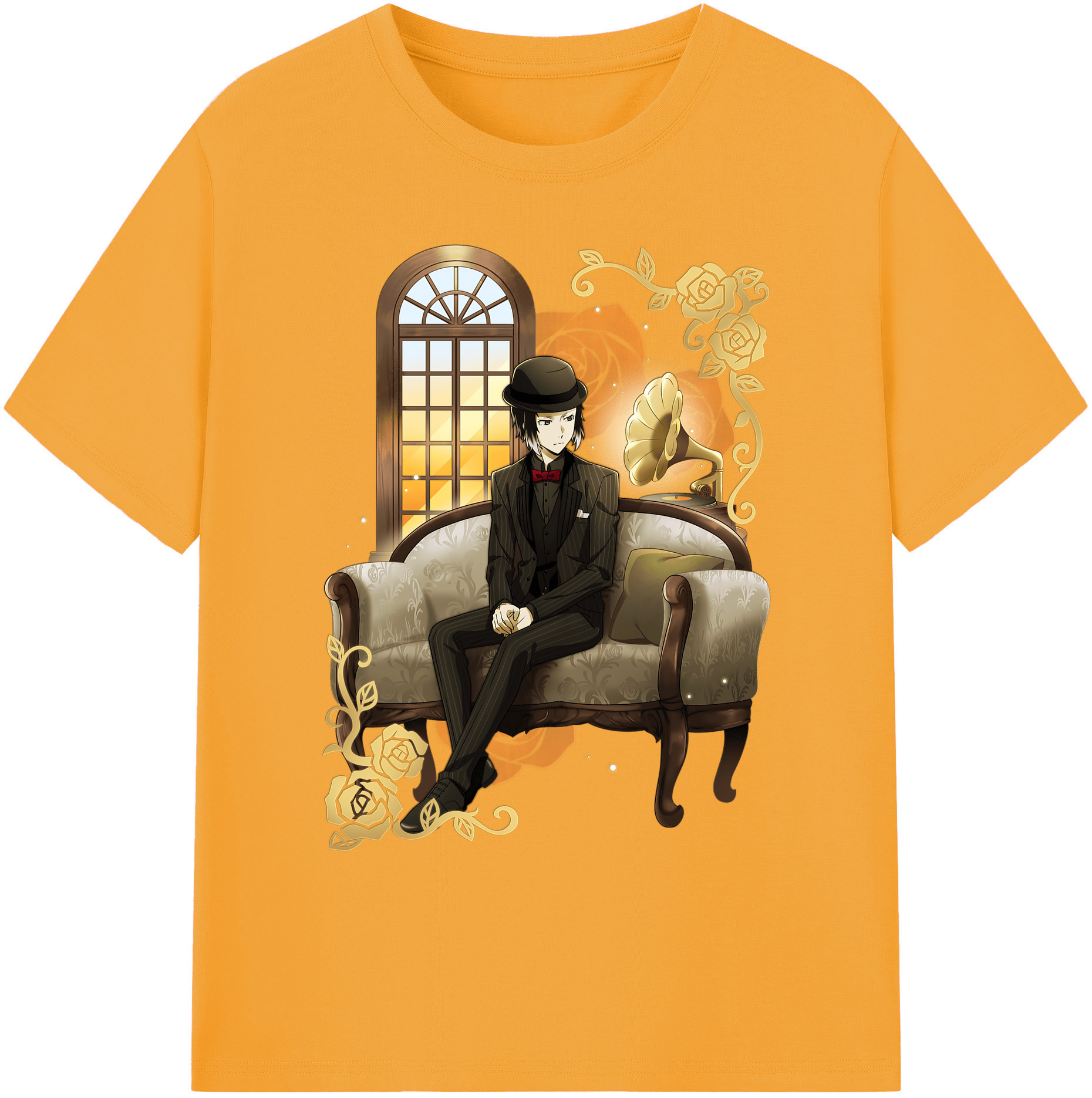（画像用） 文豪ストレイドッグス Bungo Stray Dogs 綿100％ メンズ半袖Tシャツ｜肌触りやわらか＆通気性