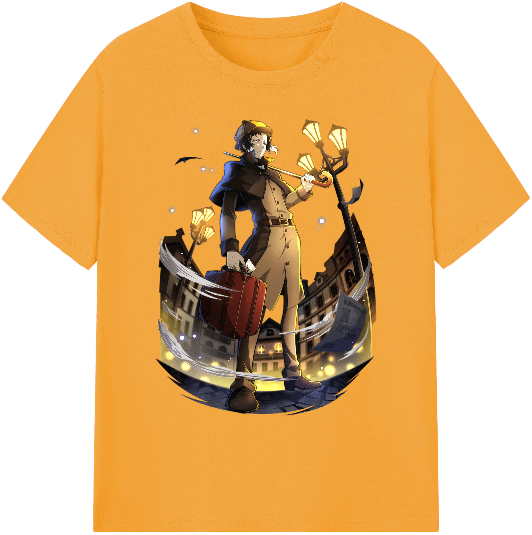 （画像用） 文豪ストレイドッグス Bungo Stray Dogs 綿100％ メンズ半袖Tシャツ｜肌触りやわらか＆通気性