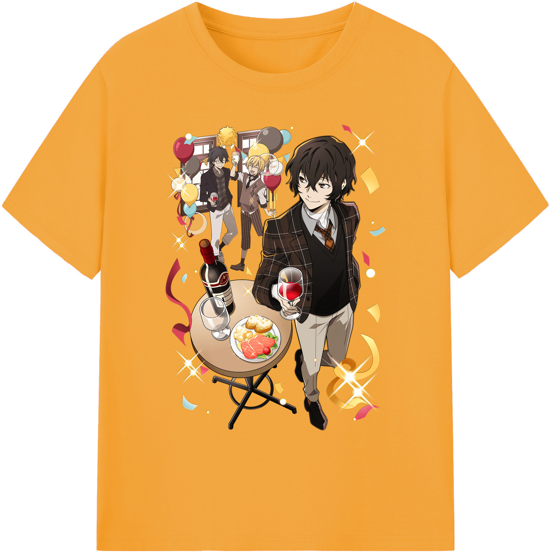 （画像用） 文豪ストレイドッグス Bungo Stray Dogs 綿100％ メンズ半袖Tシャツ｜肌触りやわらか＆通気性