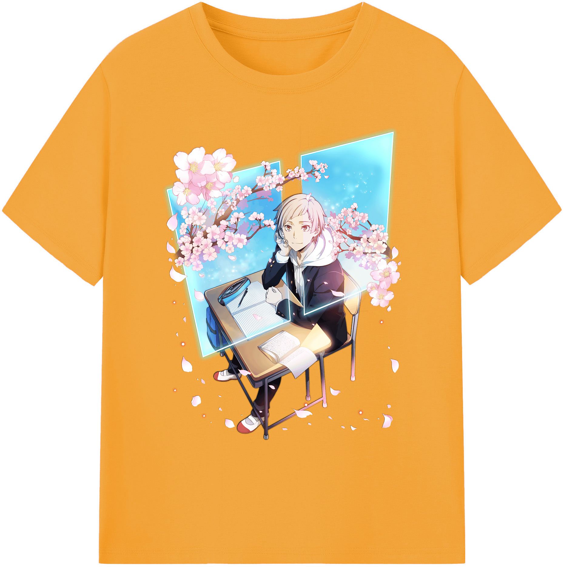 （画像用） 文豪ストレイドッグス Bungo Stray Dogs 綿100％ メンズ半袖Tシャツ｜肌触りやわらか＆通気性