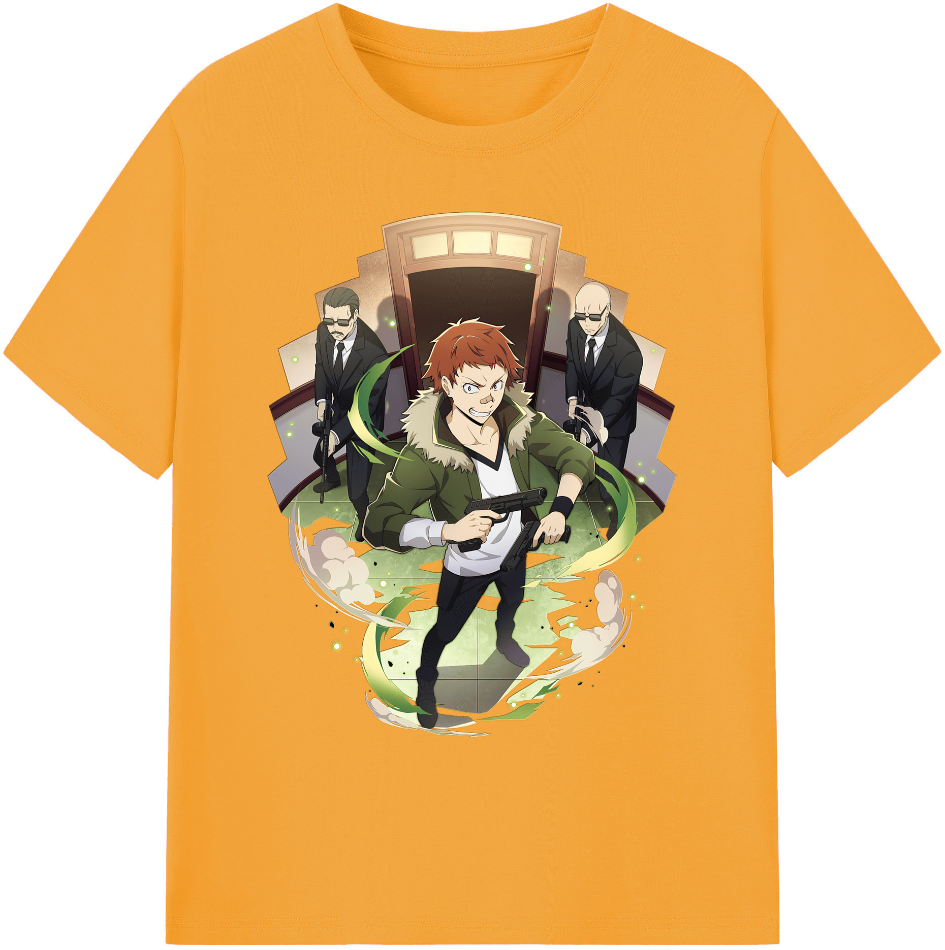 （画像用） 文豪ストレイドッグス Bungo Stray Dogs 綿100％ メンズ半袖Tシャツ｜肌触りやわらか＆通気性