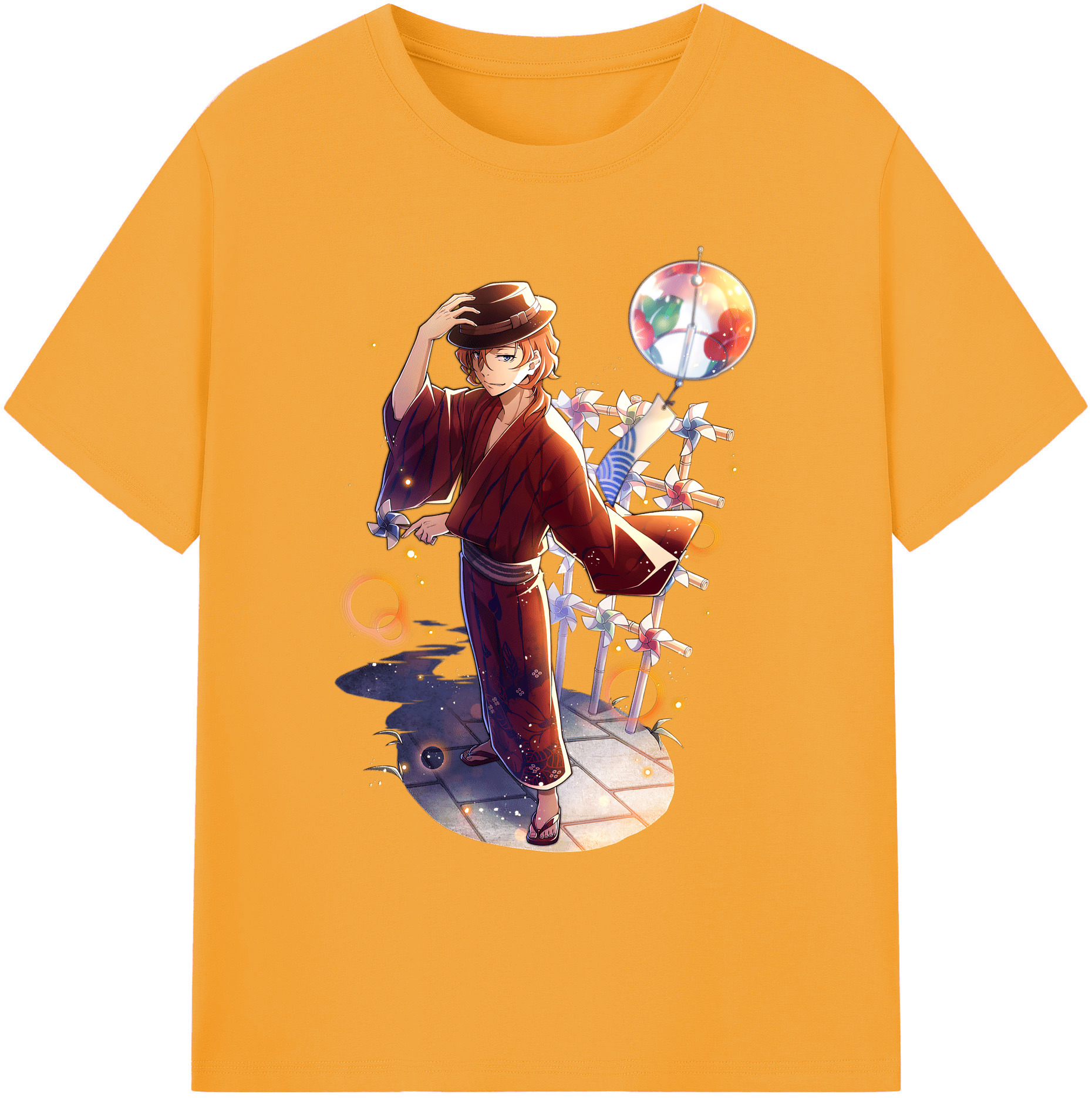 （画像用） 文豪ストレイドッグス Bungo Stray Dogs 綿100％ メンズ半袖Tシャツ｜肌触りやわらか＆通気性