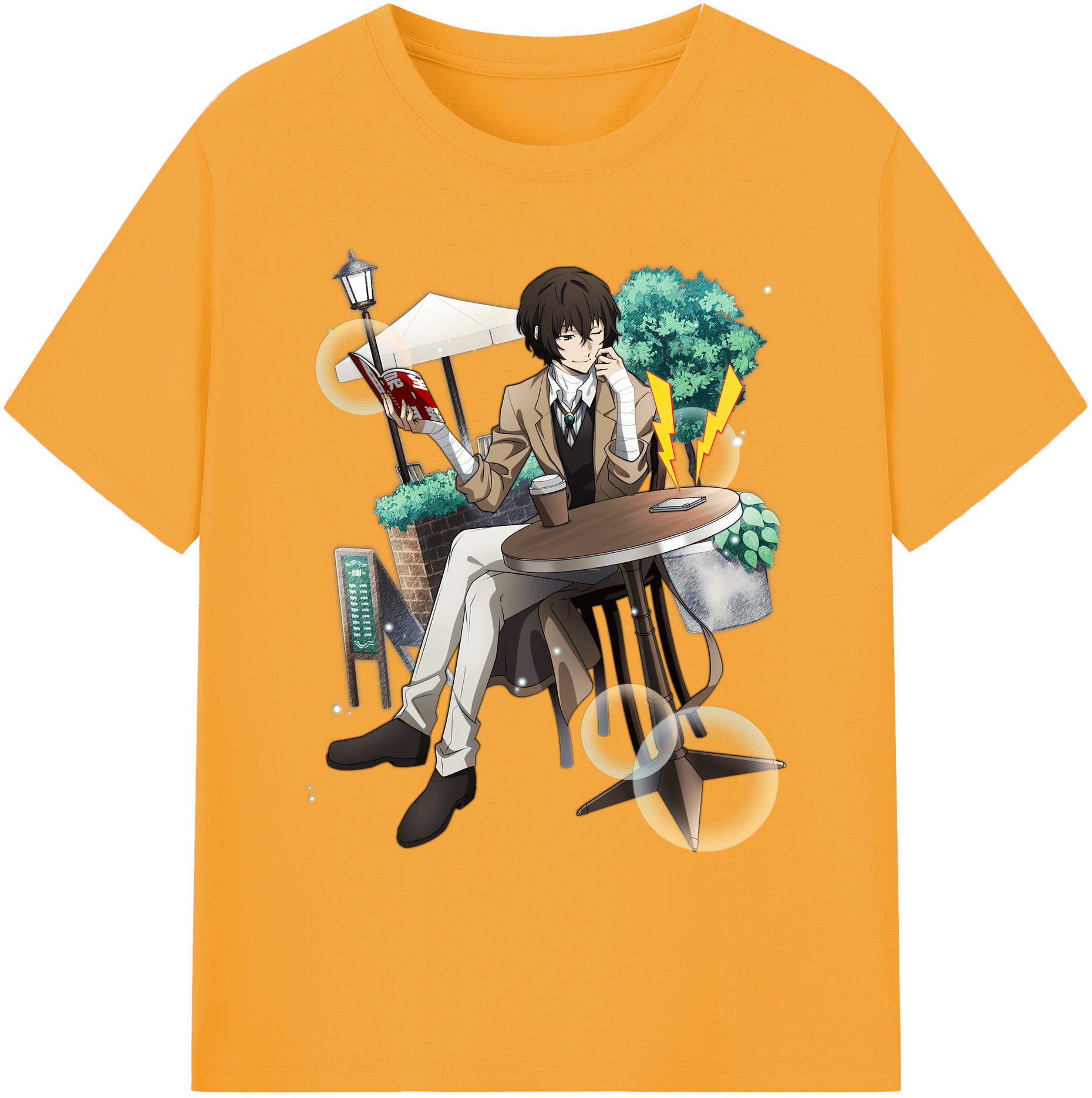 （画像用） 文豪ストレイドッグス Bungo Stray Dogs 綿100％ メンズ半袖Tシャツ｜肌触りやわらか＆通気性