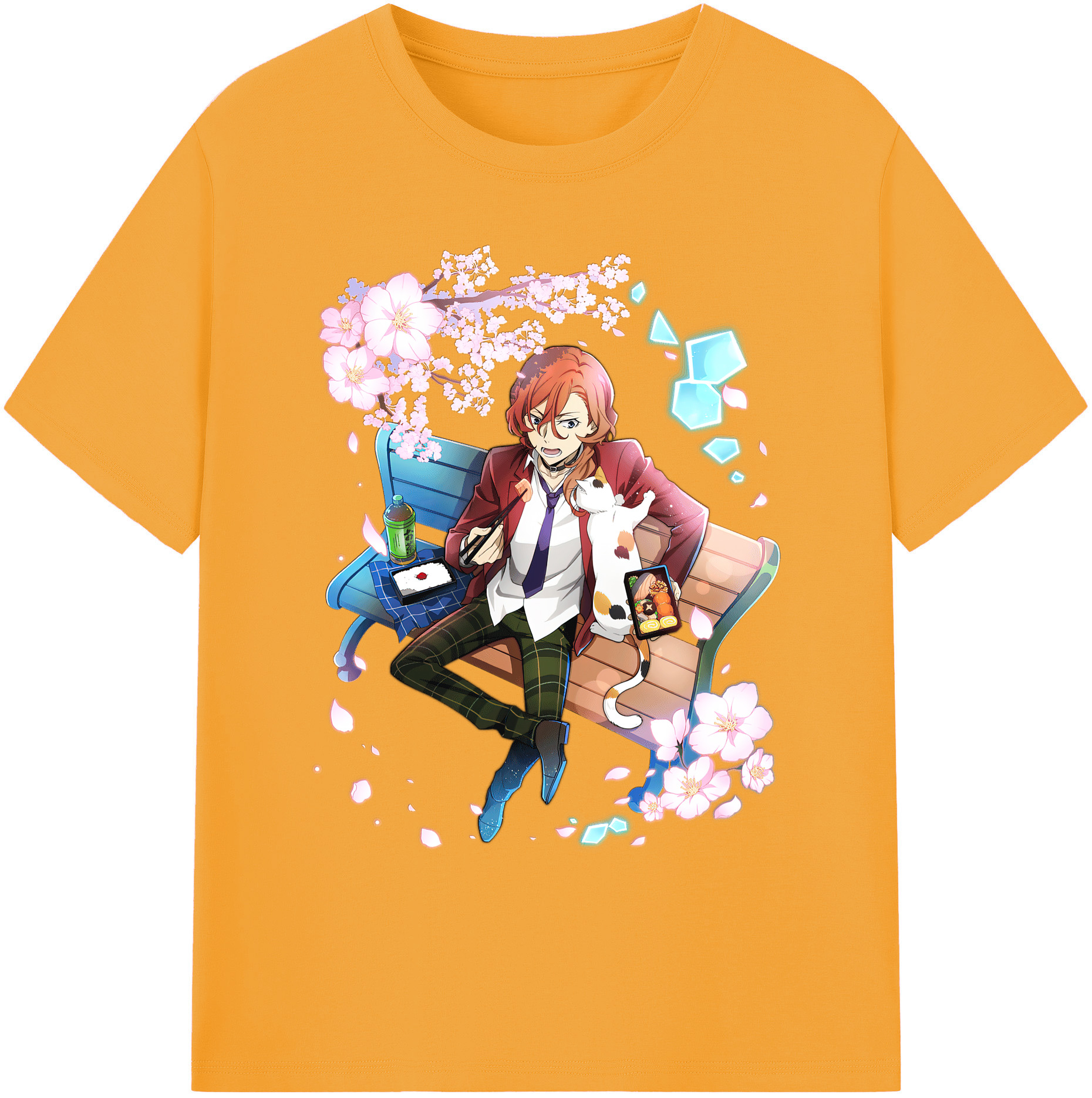 （画像用） 文豪ストレイドッグス Bungo Stray Dogs 綿100％ メンズ半袖Tシャツ｜肌触りやわらか＆通気性