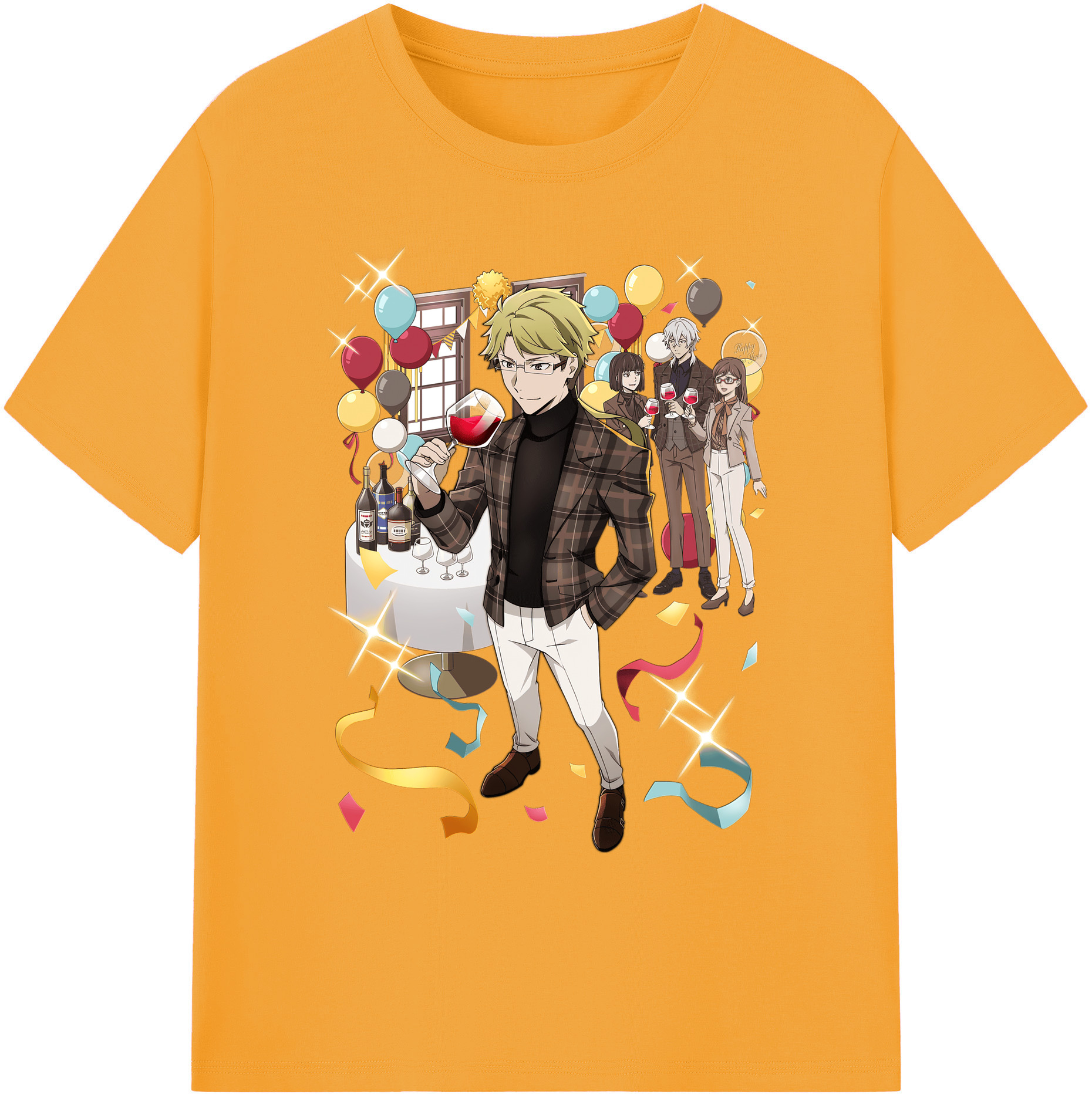（画像用） 文豪ストレイドッグス Bungo Stray Dogs 綿100％ メンズ半袖Tシャツ｜肌触りやわらか＆通気性