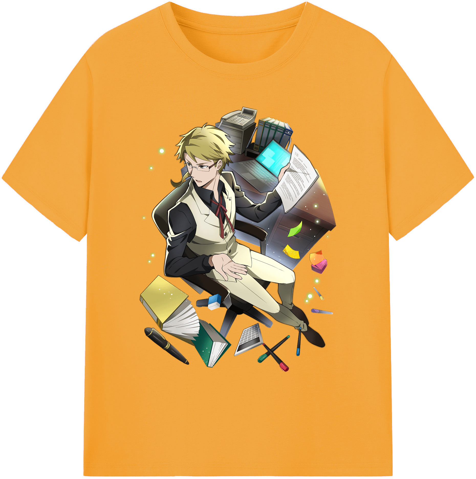 （画像用） 文豪ストレイドッグス Bungo Stray Dogs 綿100％ メンズ半袖Tシャツ｜肌触りやわらか＆通気性