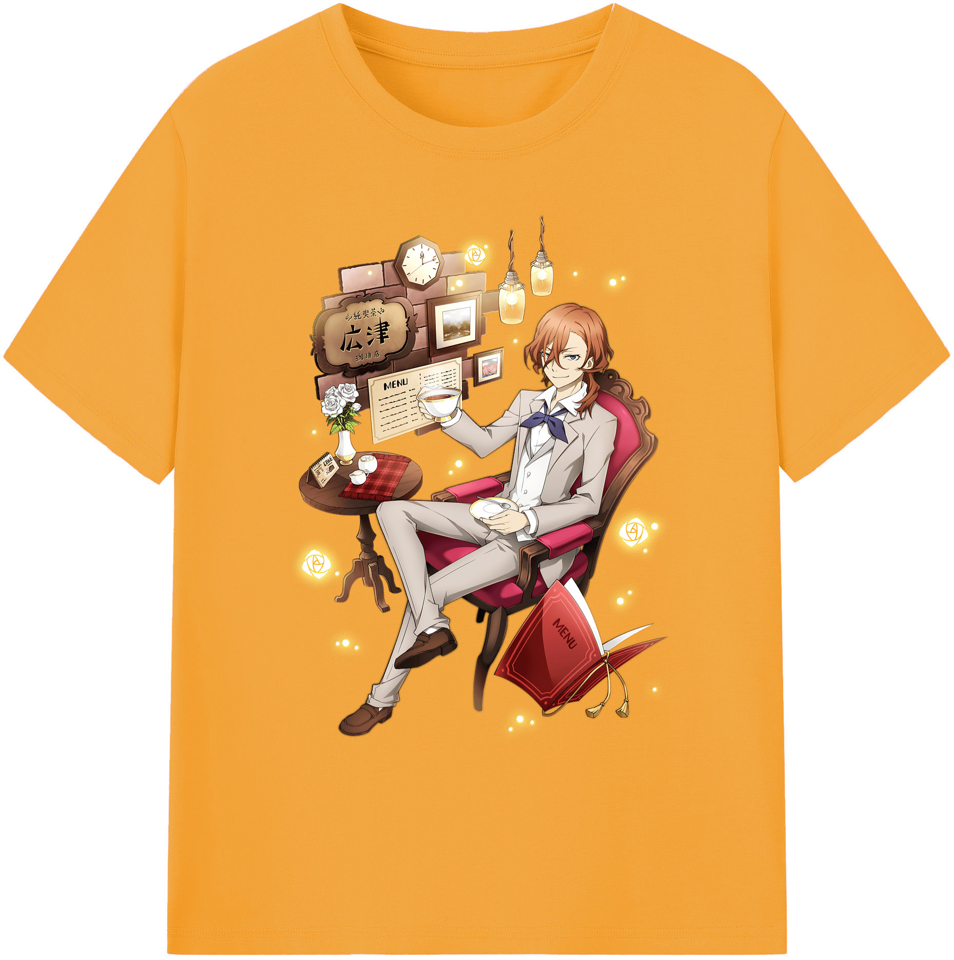 （画像用） 文豪ストレイドッグス Bungo Stray Dogs 綿100％ メンズ半袖Tシャツ｜肌触りやわらか＆通気性