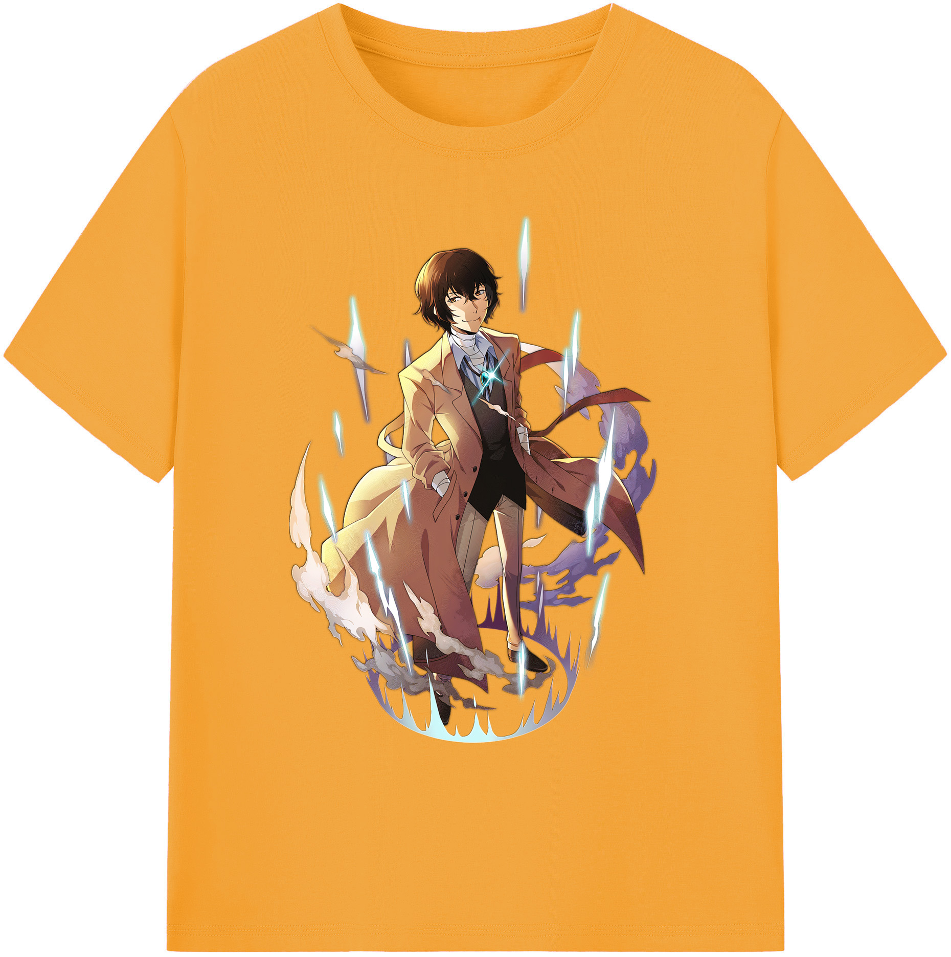 （画像用） 文豪ストレイドッグス Bungo Stray Dogs 綿100％ メンズ半袖Tシャツ｜肌触りやわらか＆通気性