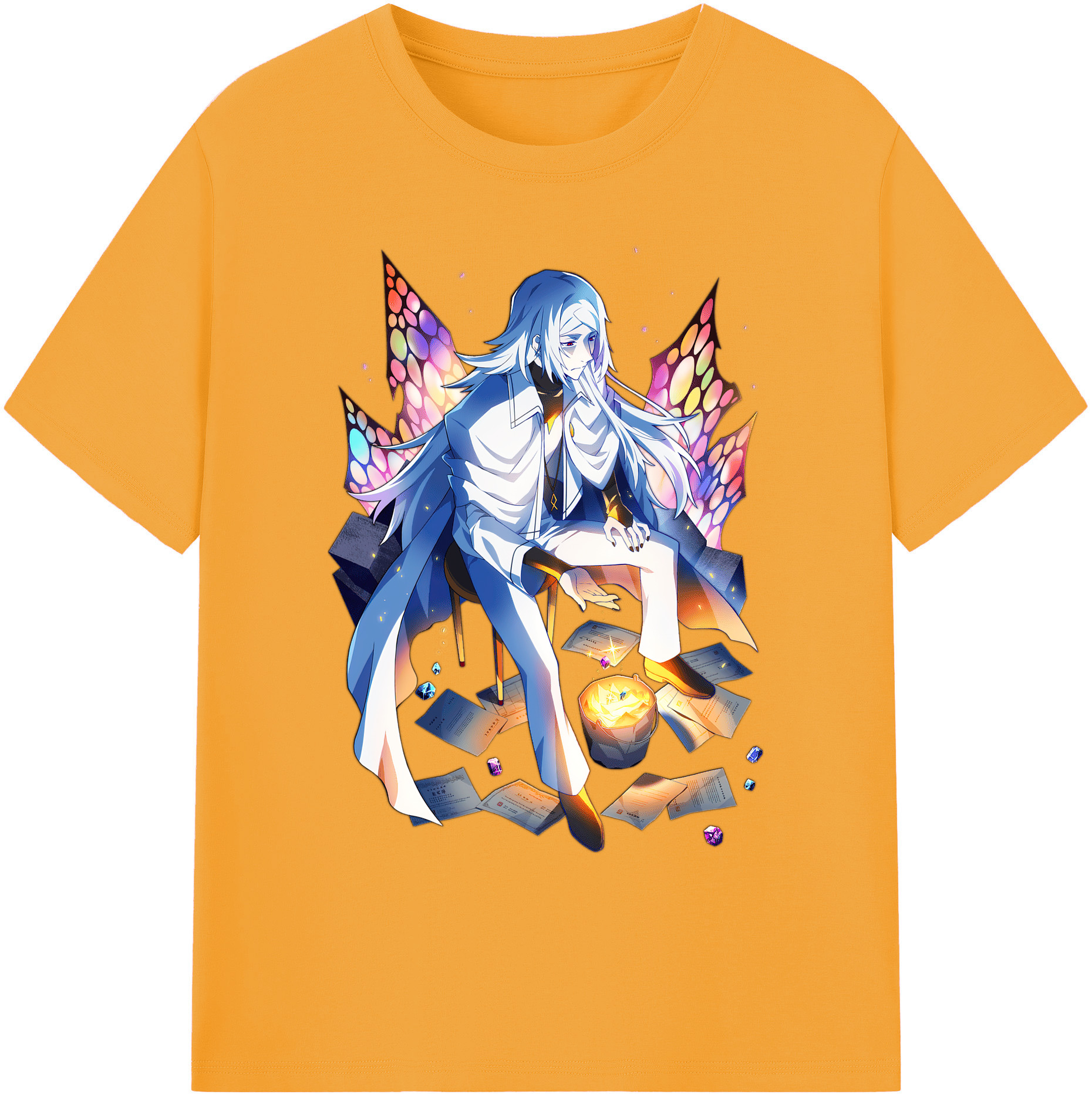 （画像用） 文豪ストレイドッグス Bungo Stray Dogs 綿100％ メンズ半袖Tシャツ｜肌触りやわらか＆通気性