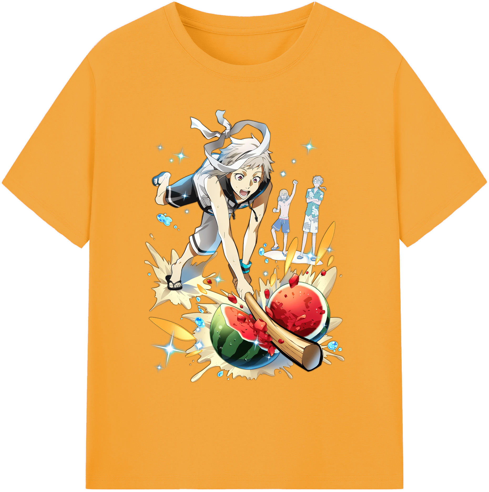 （画像用） 文豪ストレイドッグス Bungo Stray Dogs 綿100％ メンズ半袖Tシャツ｜肌触りやわらか＆通気性