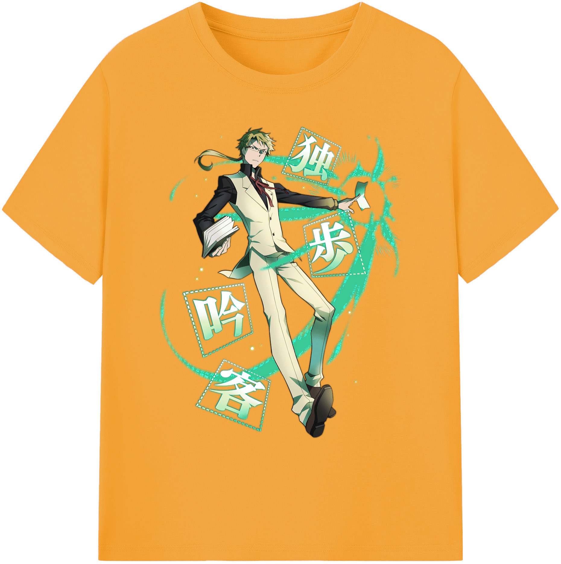（画像用） 文豪ストレイドッグス Bungo Stray Dogs 綿100％ メンズ半袖Tシャツ｜肌触りやわらか＆通気性
