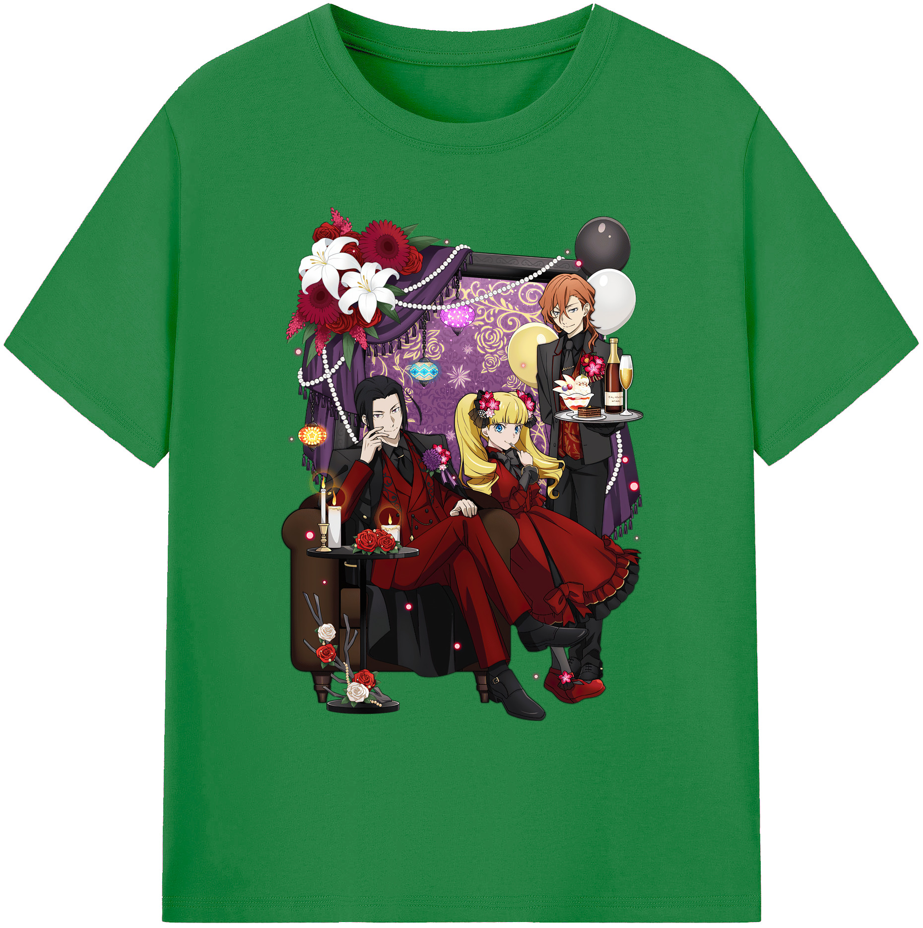 （画像用） 文豪ストレイドッグス Bungo Stray Dogs 綿100％ メンズ半袖Tシャツ｜肌触りやわらか＆通気性