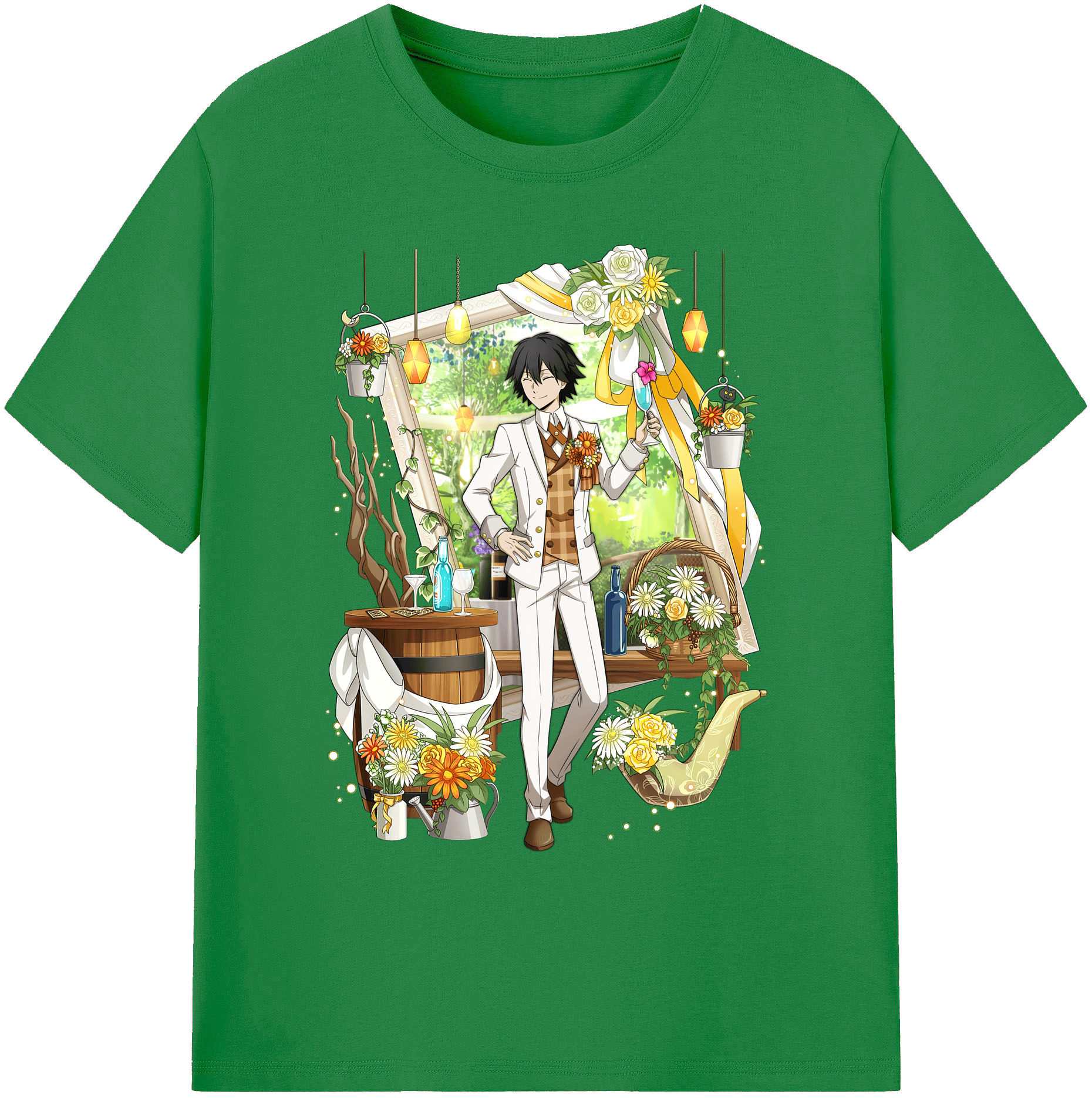 （画像用） 文豪ストレイドッグス Bungo Stray Dogs 綿100％ メンズ半袖Tシャツ｜肌触りやわらか＆通気性