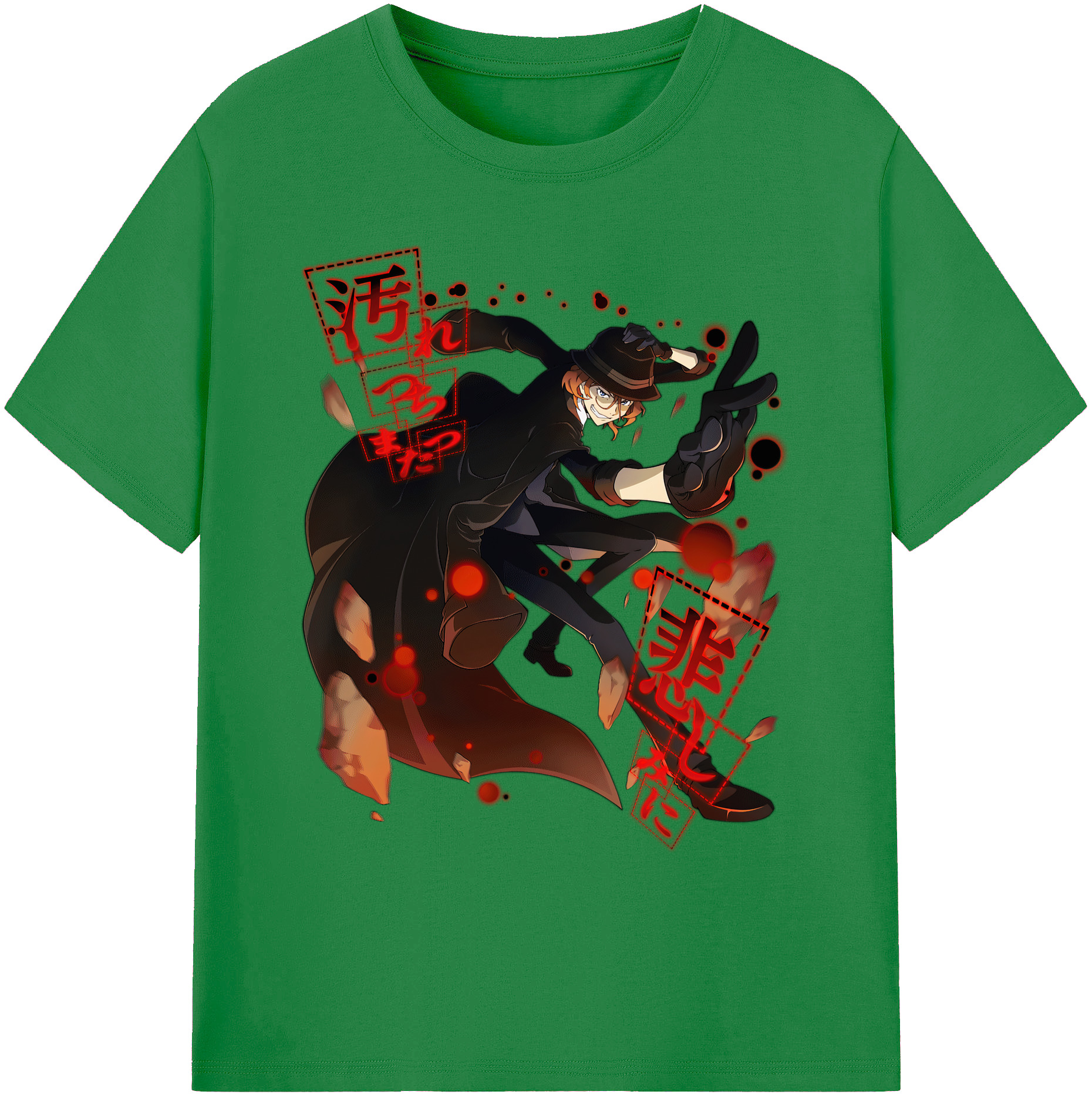 （画像用） 文豪ストレイドッグス Bungo Stray Dogs 綿100％ メンズ半袖Tシャツ｜肌触りやわらか＆通気性