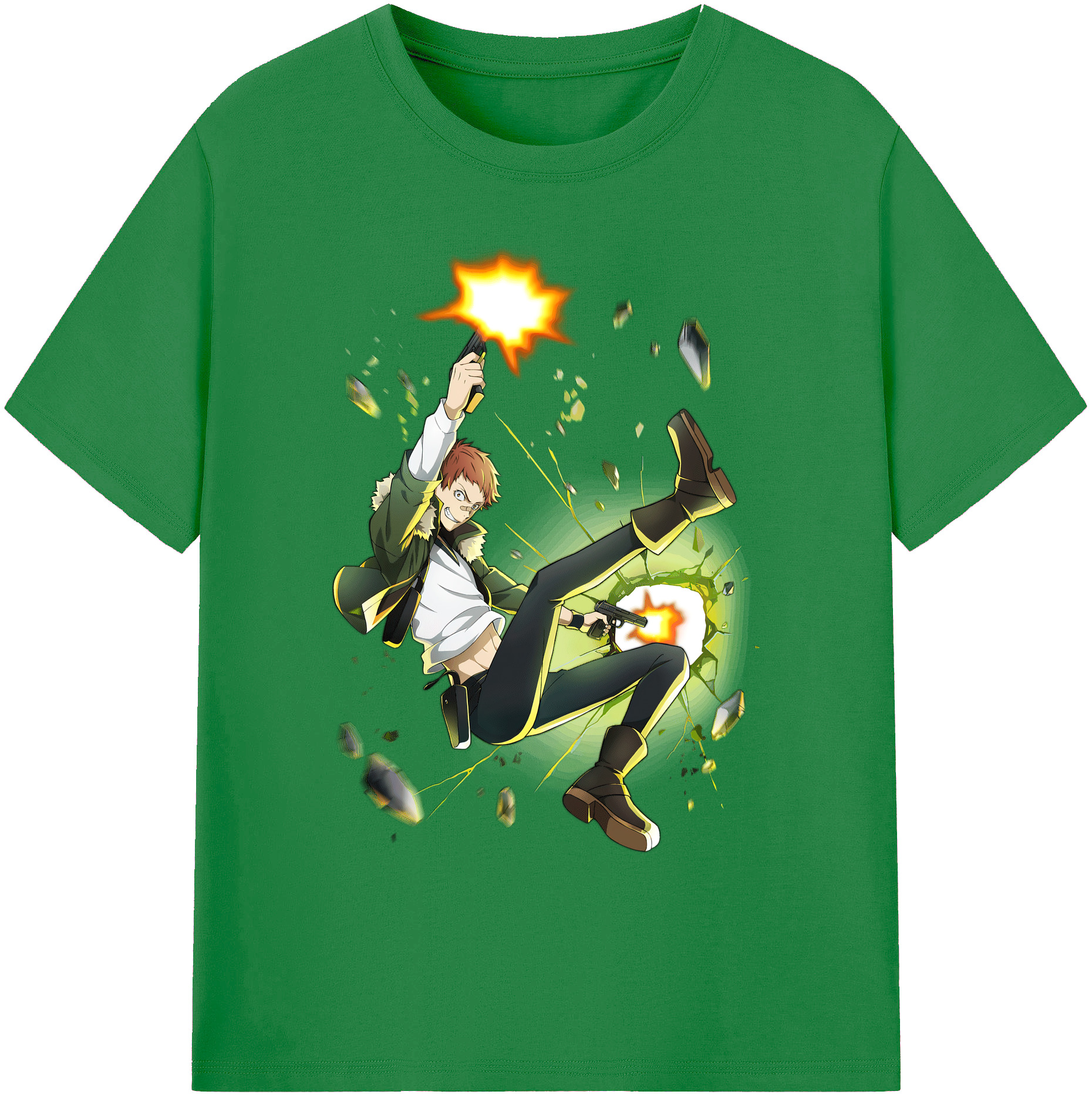 （画像用） 文豪ストレイドッグス Bungo Stray Dogs 綿100％ メンズ半袖Tシャツ｜肌触りやわらか＆通気性