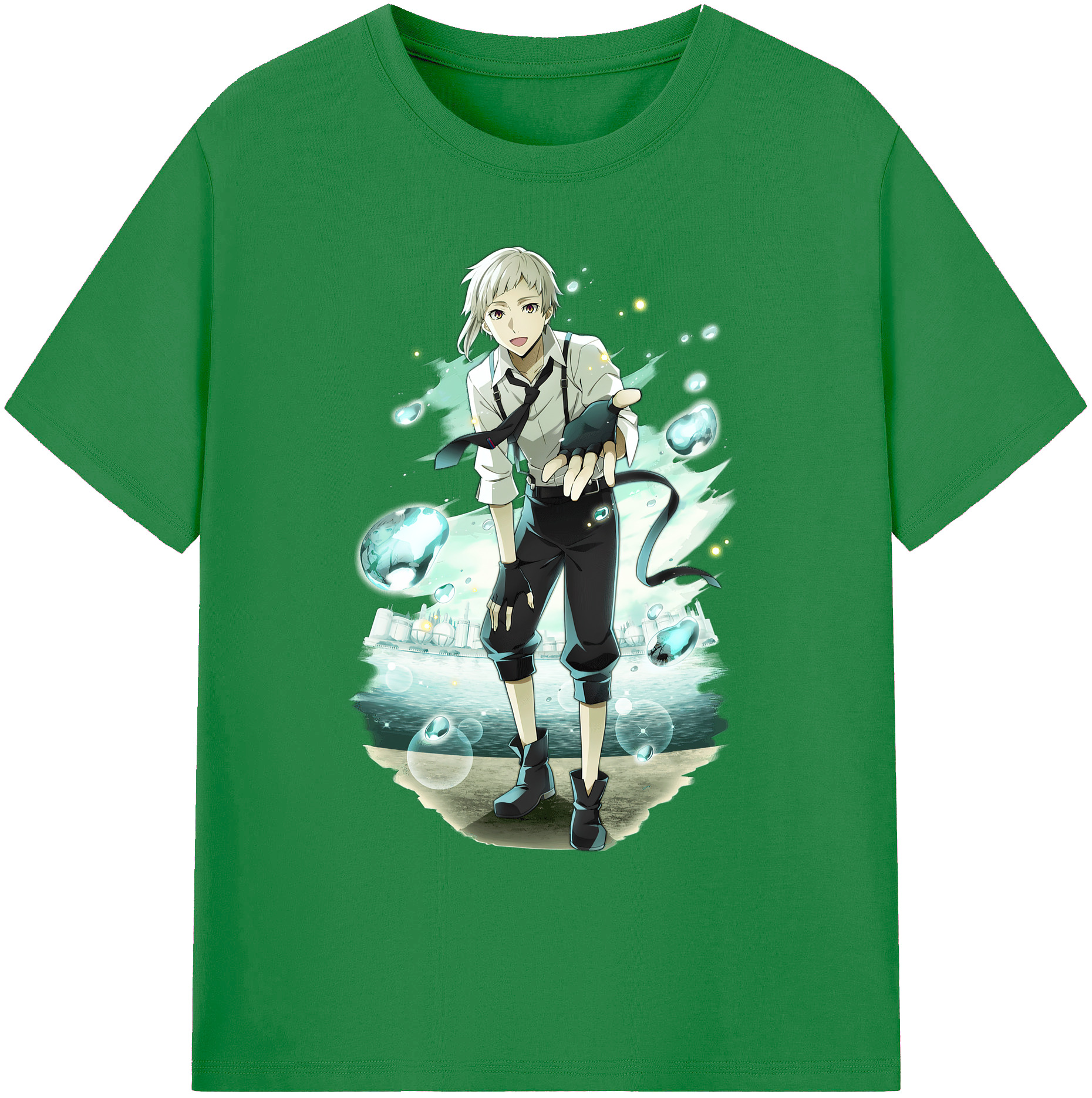 （画像用） 文豪ストレイドッグス Bungo Stray Dogs 綿100％ メンズ半袖Tシャツ｜肌触りやわらか＆通気性