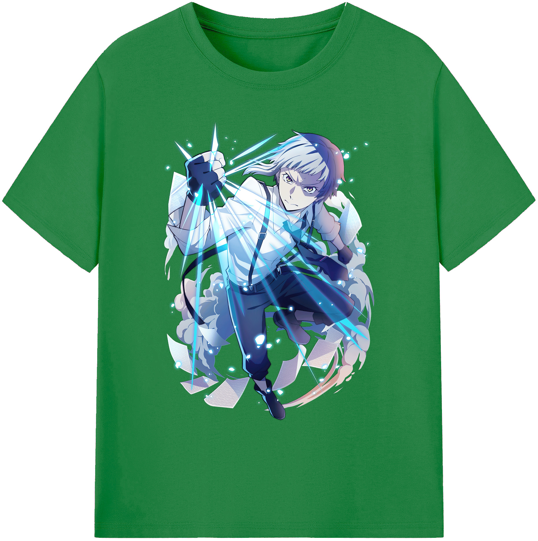 （画像用） 文豪ストレイドッグス Bungo Stray Dogs 綿100％ メンズ半袖Tシャツ｜肌触りやわらか＆通気性