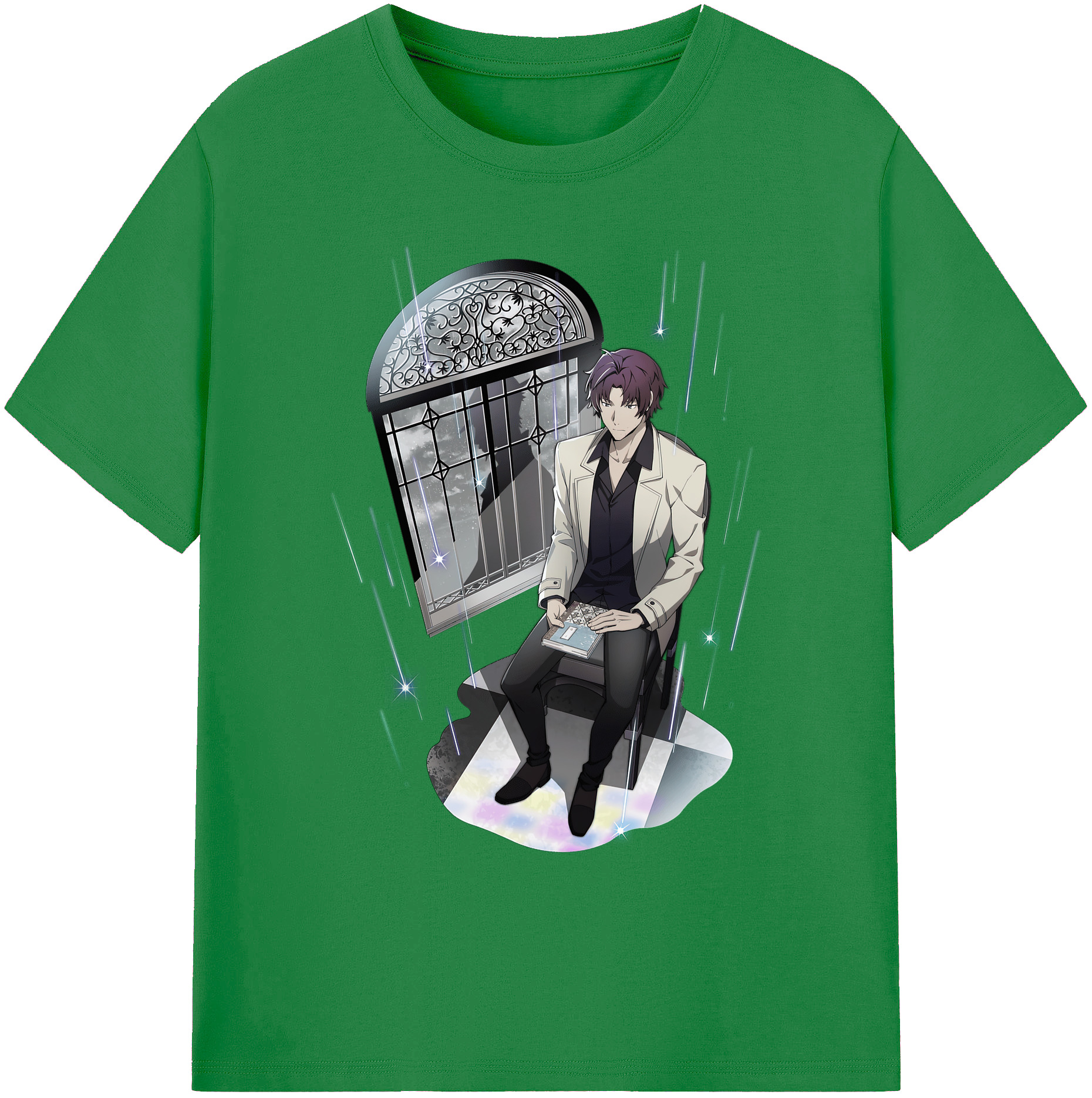 （画像用） 文豪ストレイドッグス Bungo Stray Dogs 綿100％ メンズ半袖Tシャツ｜肌触りやわらか＆通気性