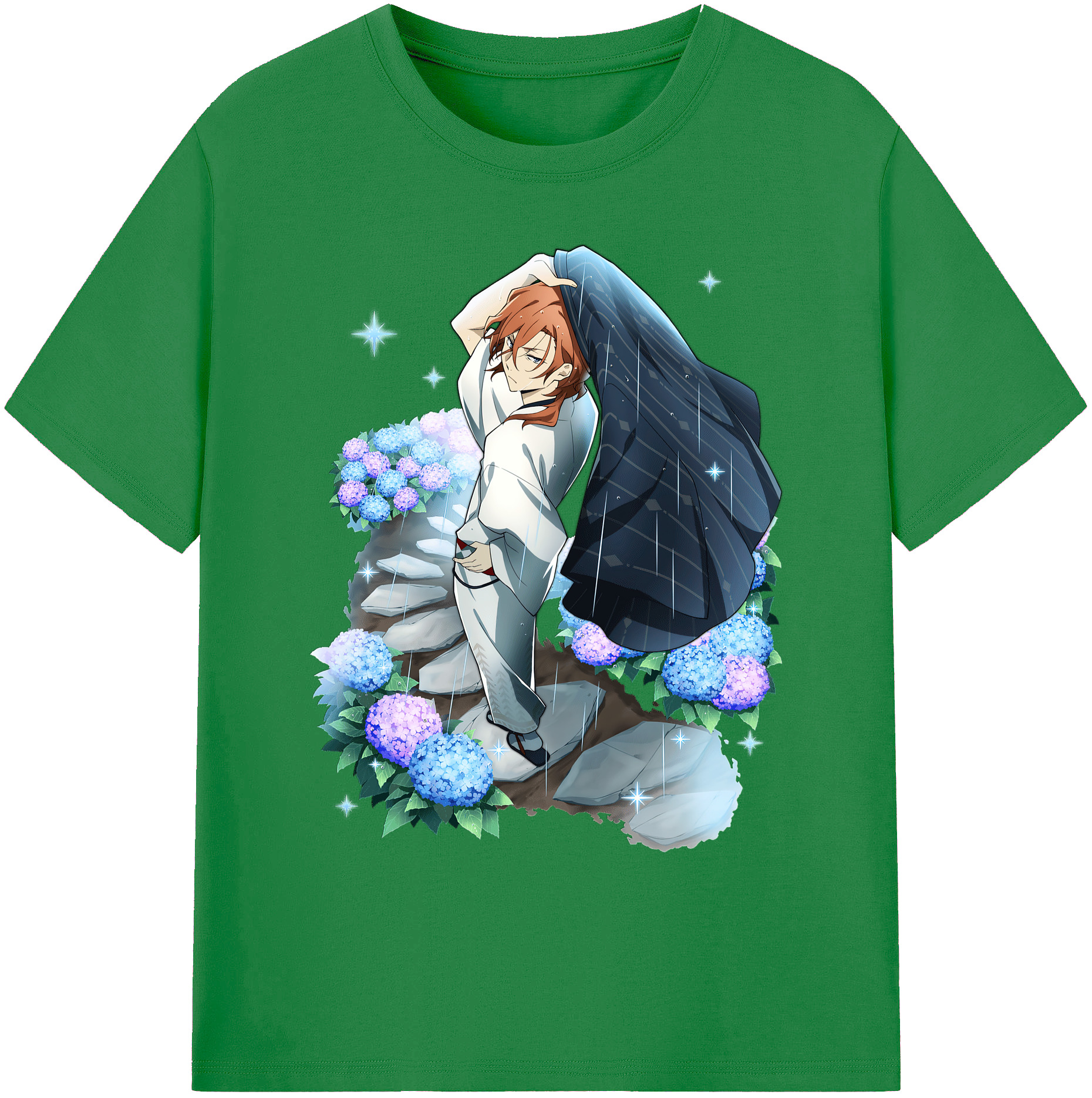 （画像用） 文豪ストレイドッグス Bungo Stray Dogs 綿100％ メンズ半袖Tシャツ｜肌触りやわらか＆通気性