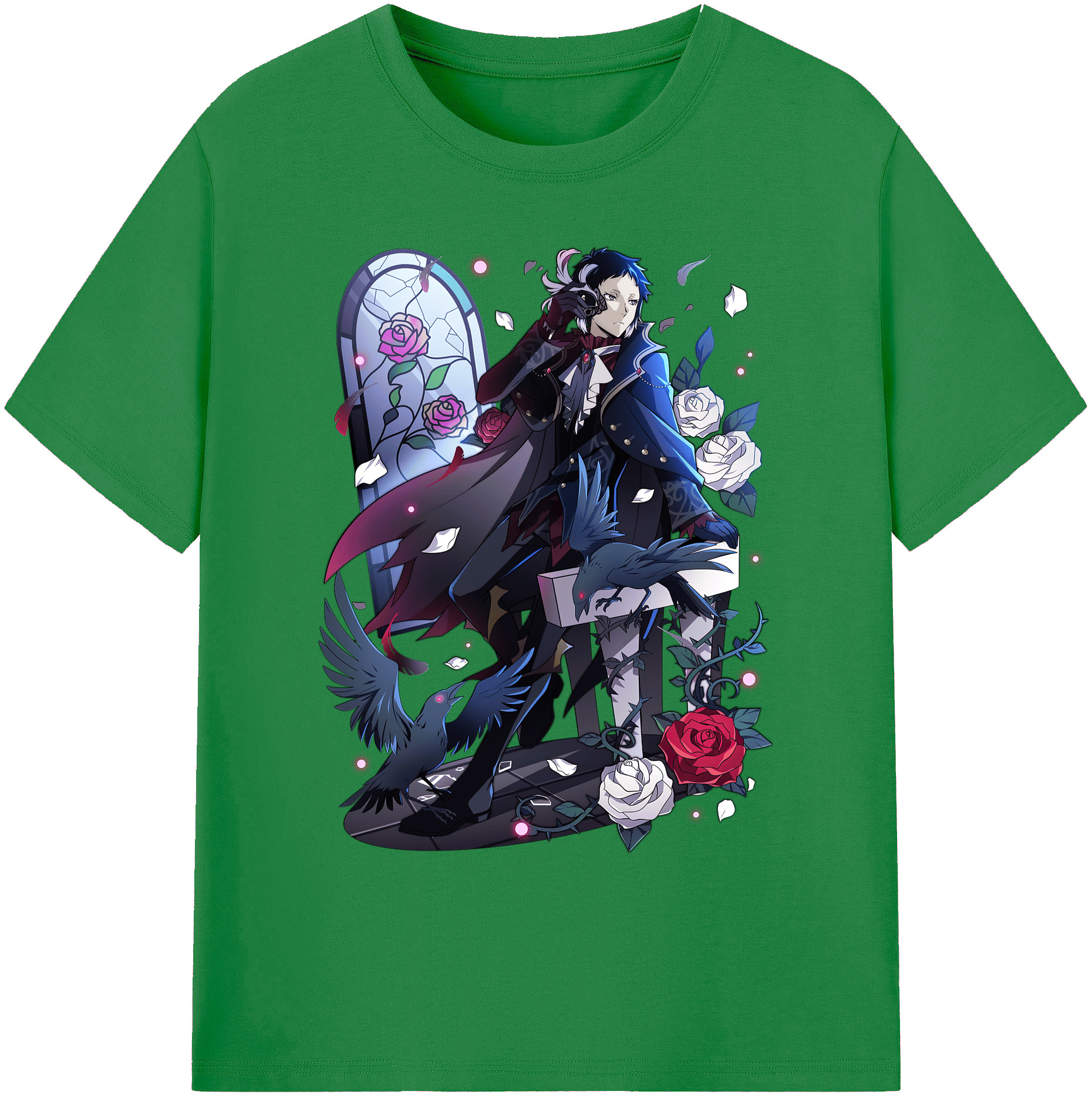 （画像用） 文豪ストレイドッグス Bungo Stray Dogs 綿100％ メンズ半袖Tシャツ｜肌触りやわらか＆通気性