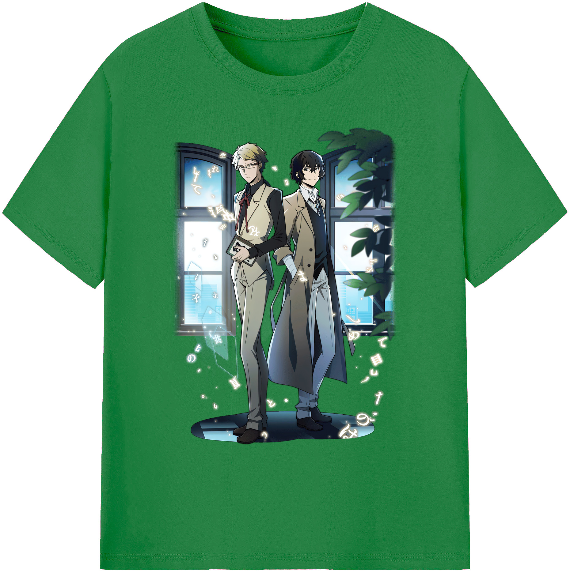 （画像用） 文豪ストレイドッグス Bungo Stray Dogs 綿100％ メンズ半袖Tシャツ｜肌触りやわらか＆通気性