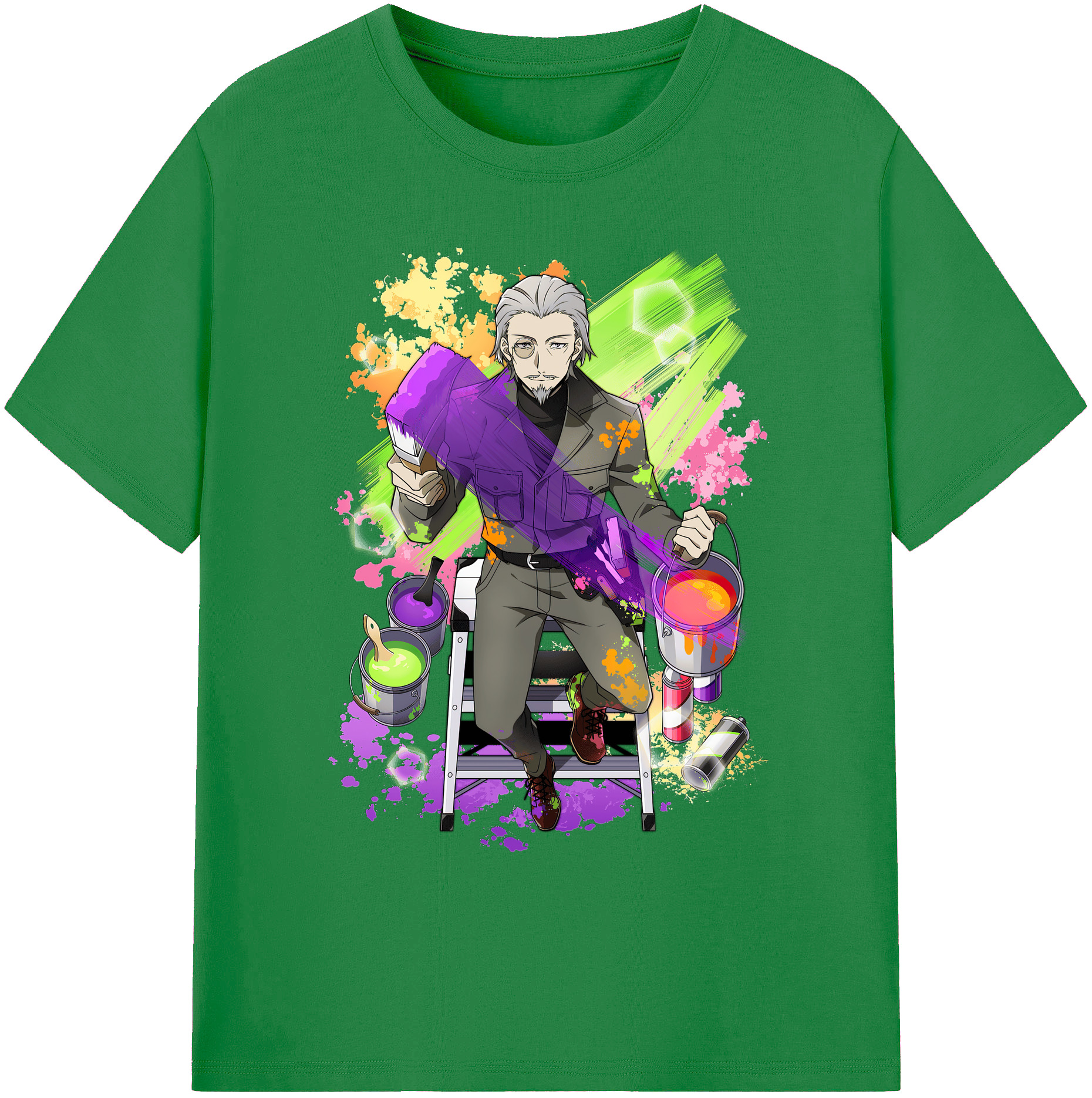 （画像用） 文豪ストレイドッグス Bungo Stray Dogs 綿100％ メンズ半袖Tシャツ｜肌触りやわらか＆通気性
