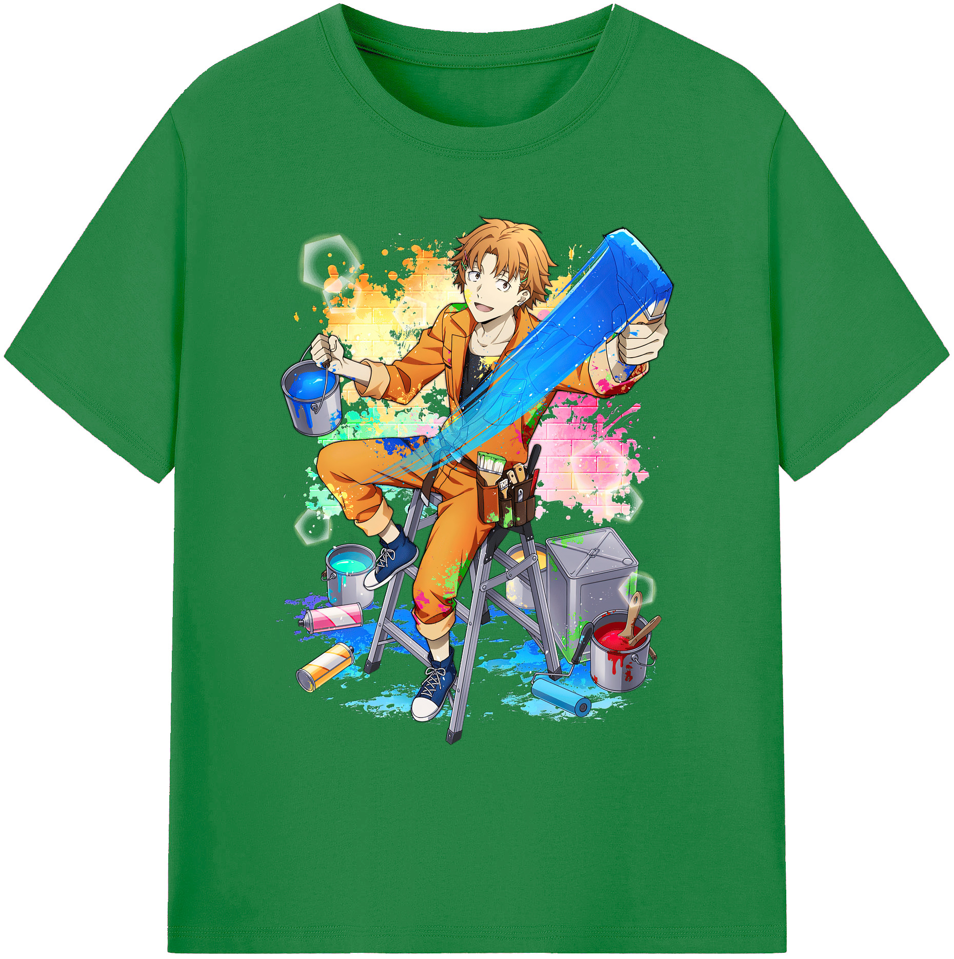 （画像用） 文豪ストレイドッグス Bungo Stray Dogs 綿100％ メンズ半袖Tシャツ｜肌触りやわらか＆通気性
