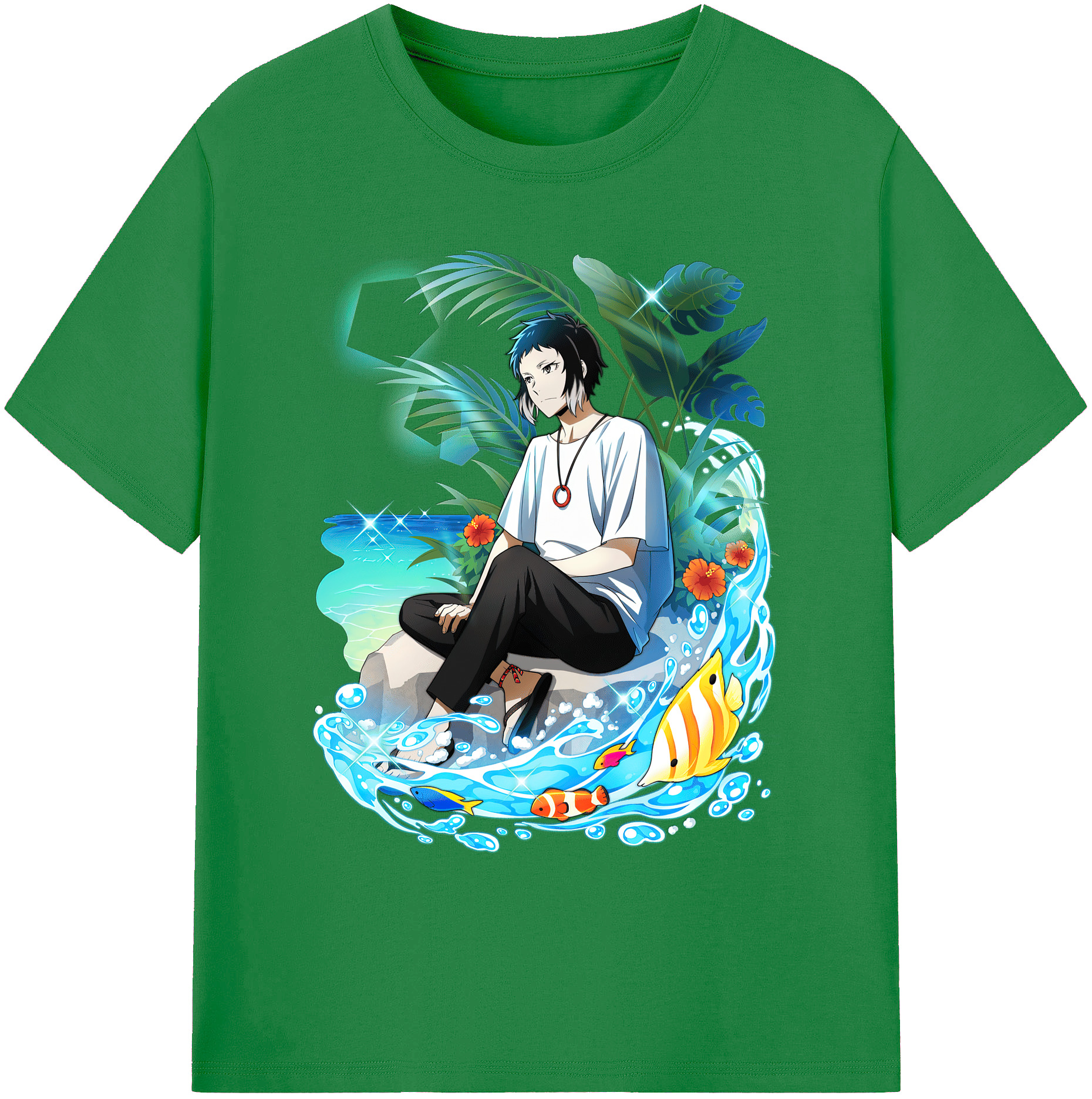 （画像用） 文豪ストレイドッグス Bungo Stray Dogs 綿100％ メンズ半袖Tシャツ｜肌触りやわらか＆通気性