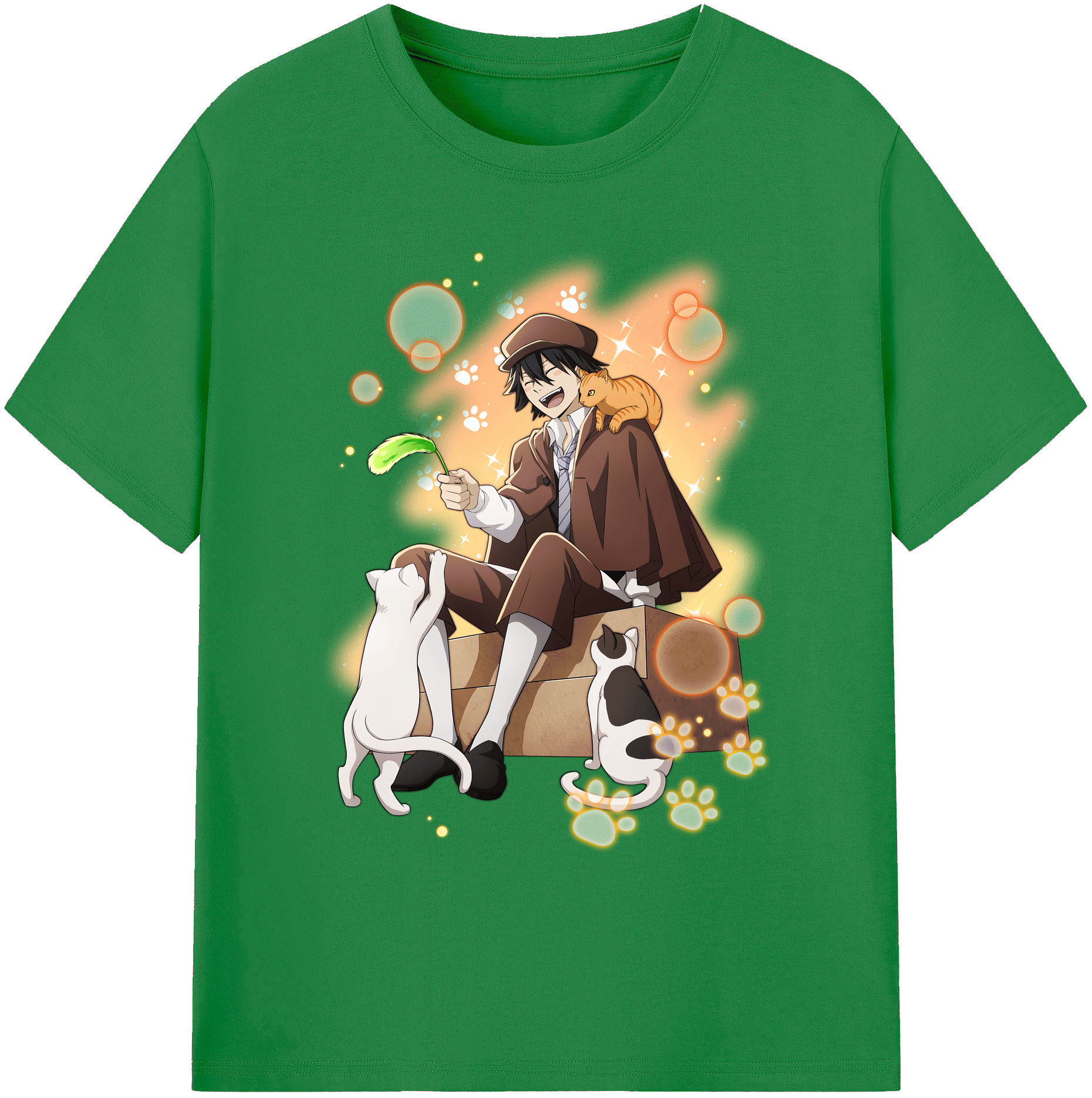 （画像用） 文豪ストレイドッグス Bungo Stray Dogs 綿100％ メンズ半袖Tシャツ｜肌触りやわらか＆通気性