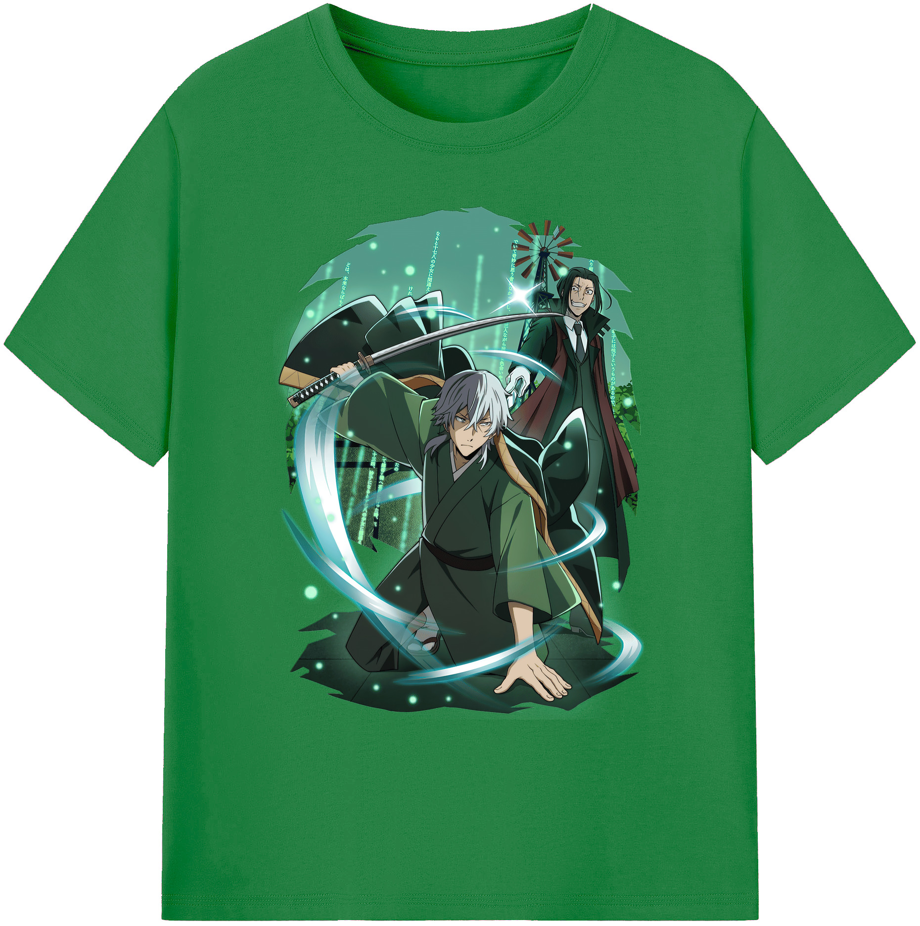 （画像用） 文豪ストレイドッグス Bungo Stray Dogs 綿100％ メンズ半袖Tシャツ｜肌触りやわらか＆通気性