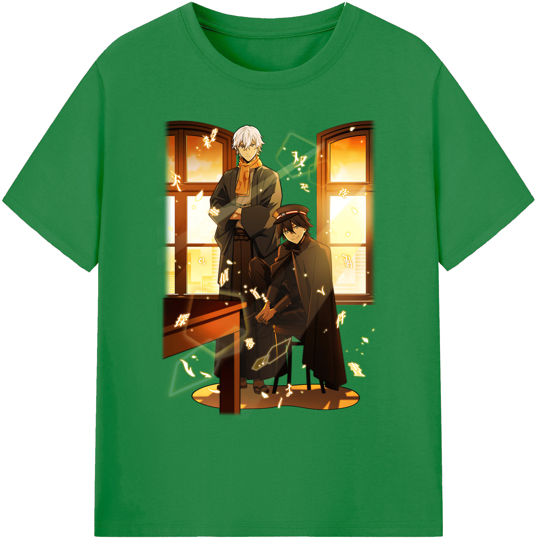 （画像用） 文豪ストレイドッグス Bungo Stray Dogs 綿100％ メンズ半袖Tシャツ｜肌触りやわらか＆通気性
