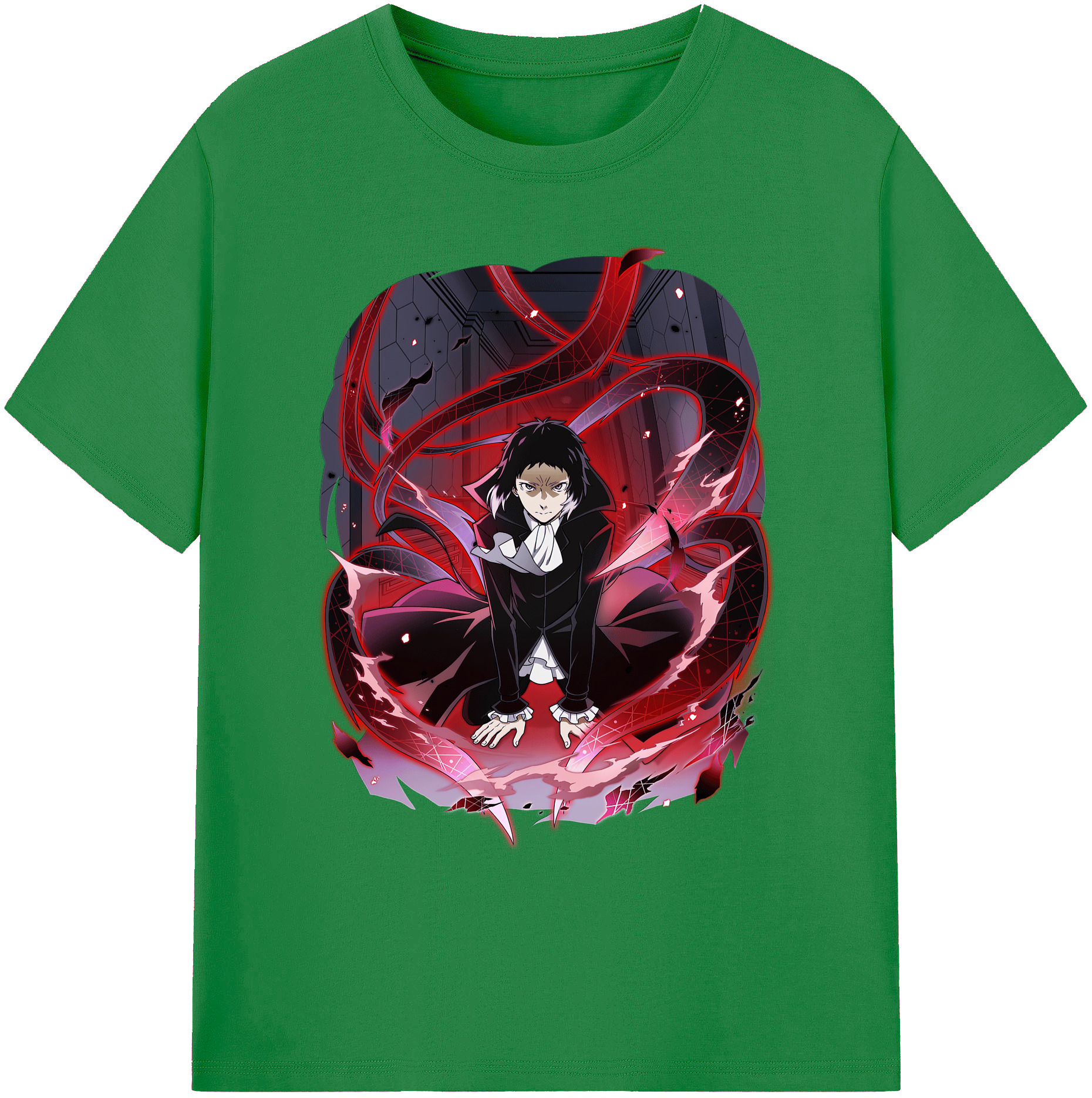 （画像用） 文豪ストレイドッグス Bungo Stray Dogs 綿100％ メンズ半袖Tシャツ｜肌触りやわらか＆通気性