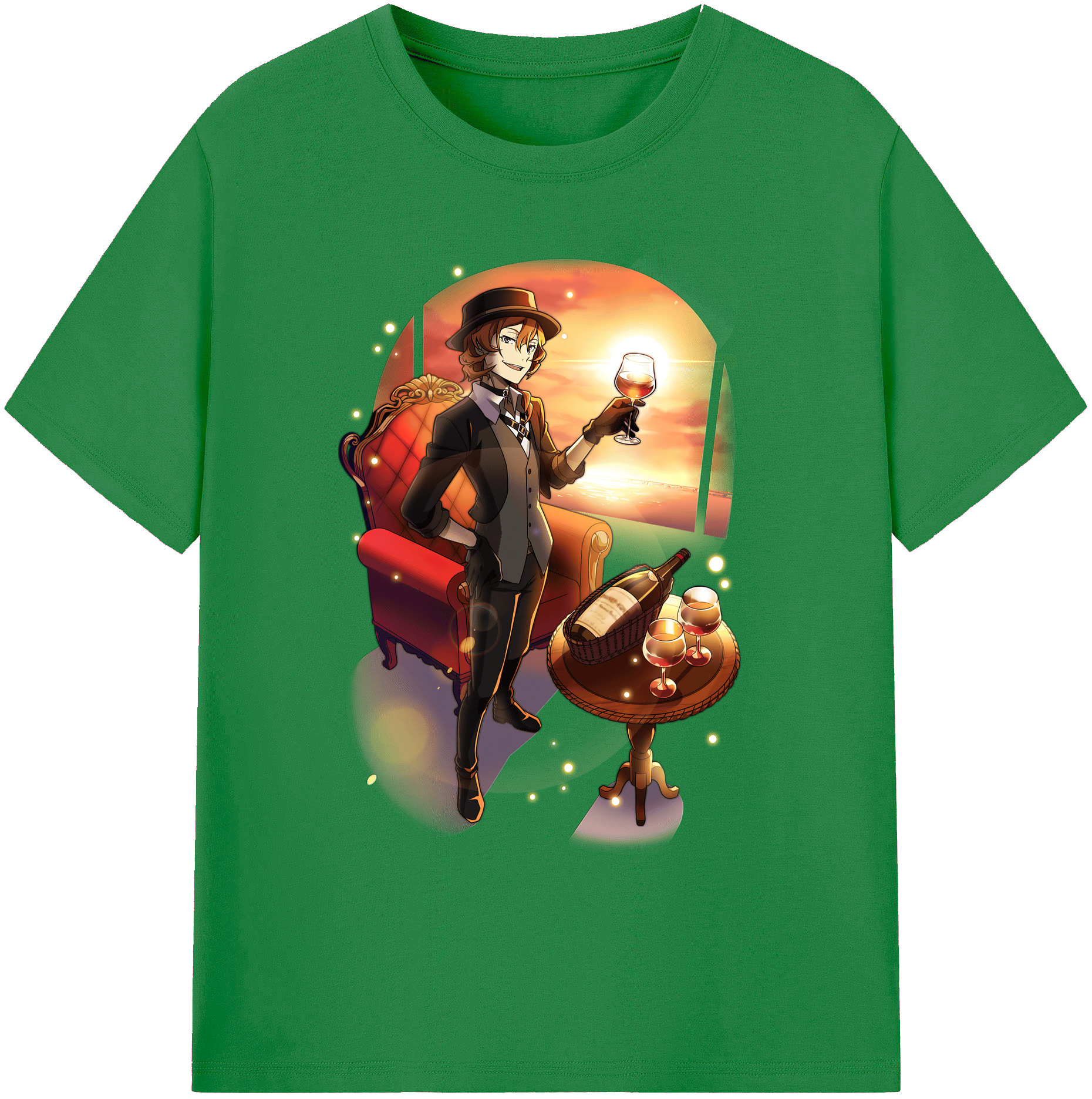 （画像用） 文豪ストレイドッグス Bungo Stray Dogs 綿100％ メンズ半袖Tシャツ｜肌触りやわらか＆通気性