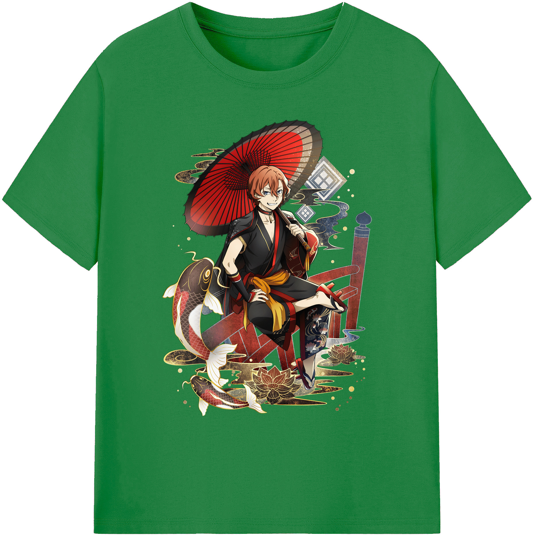 （画像用） 文豪ストレイドッグス Bungo Stray Dogs 綿100％ メンズ半袖Tシャツ｜肌触りやわらか＆通気性