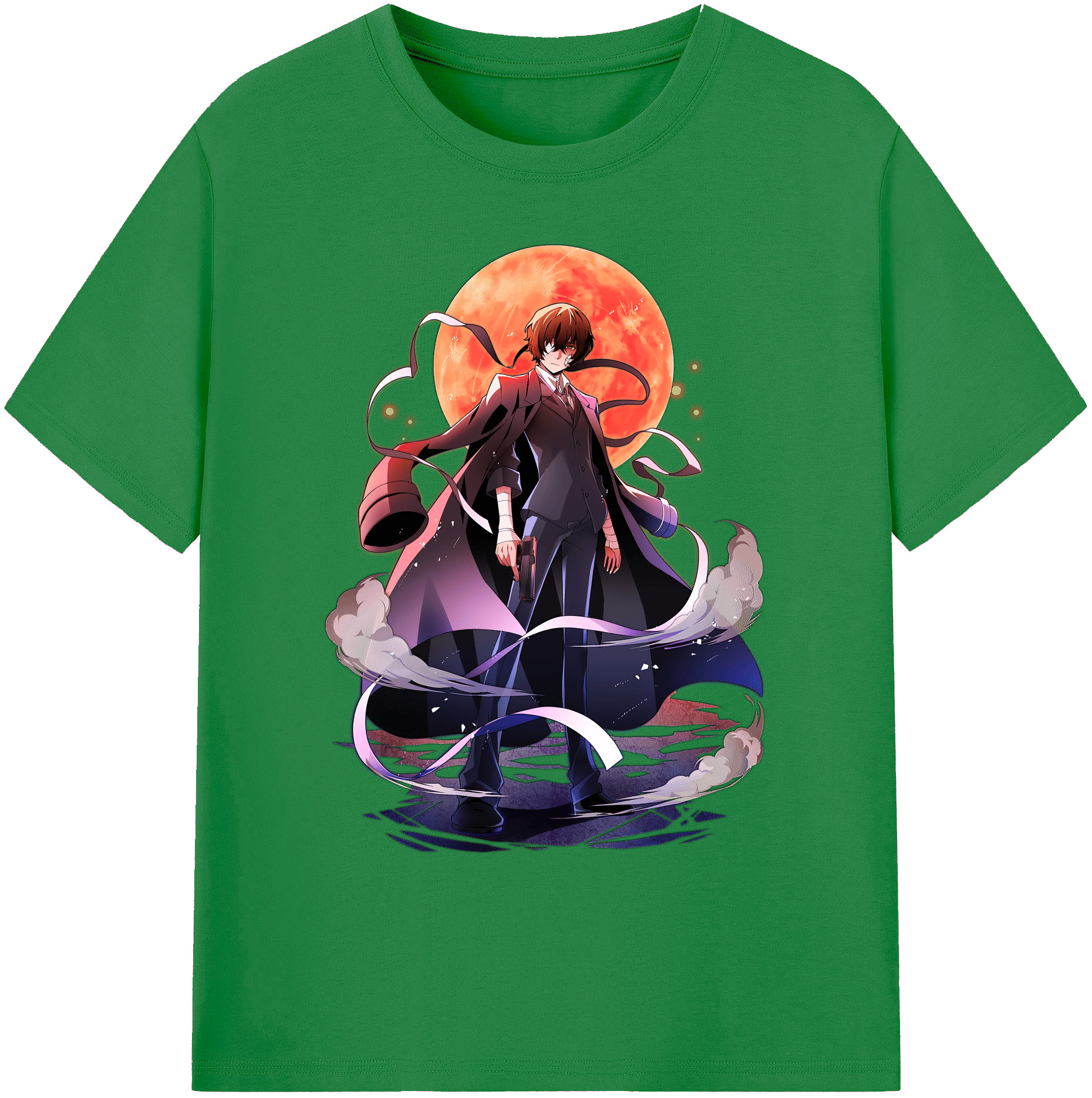 （画像用） 文豪ストレイドッグス Bungo Stray Dogs 綿100％ メンズ半袖Tシャツ｜肌触りやわらか＆通気性