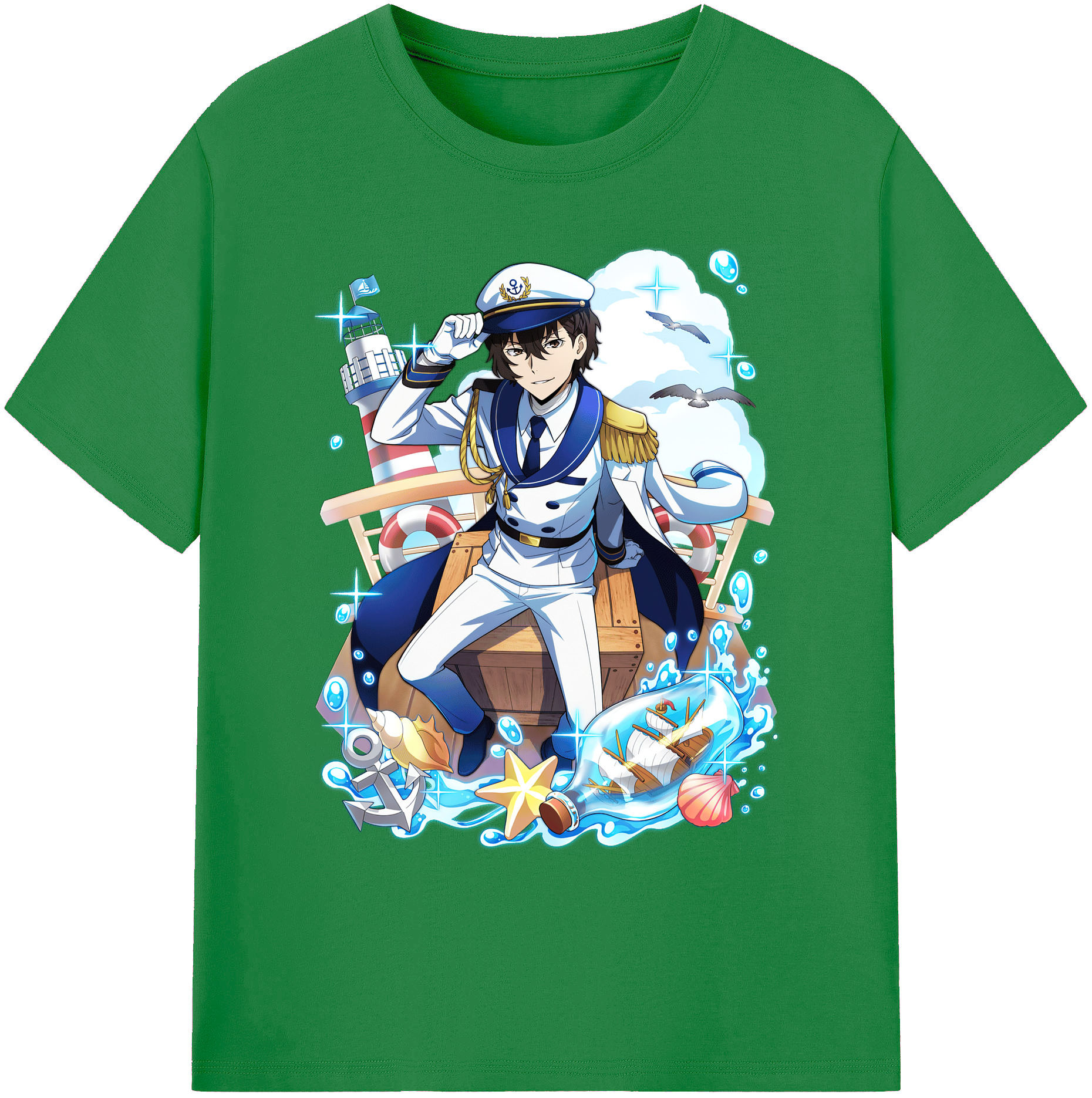 文豪ストレイドッグス Bungo Stray Dogs 綿100％ メンズ半袖Tシャツ｜肌触りやわらか＆通気性