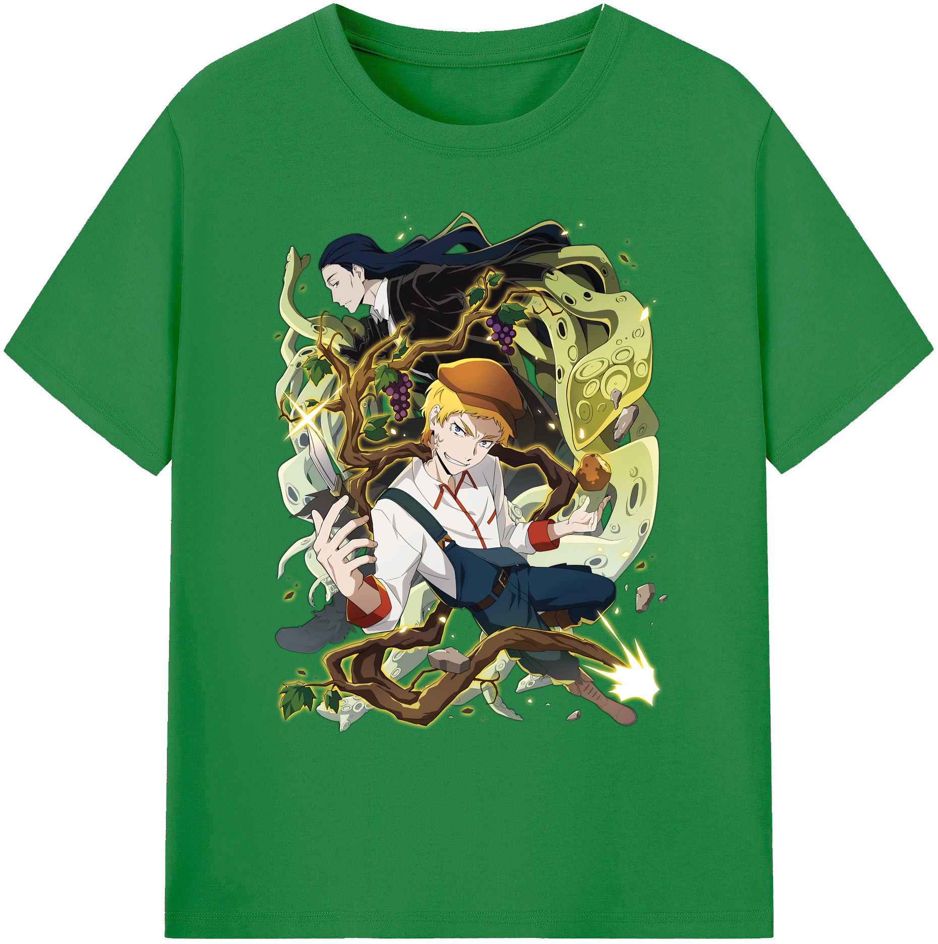 （画像用） 文豪ストレイドッグス Bungo Stray Dogs 綿100％ メンズ半袖Tシャツ｜肌触りやわらか＆通気性