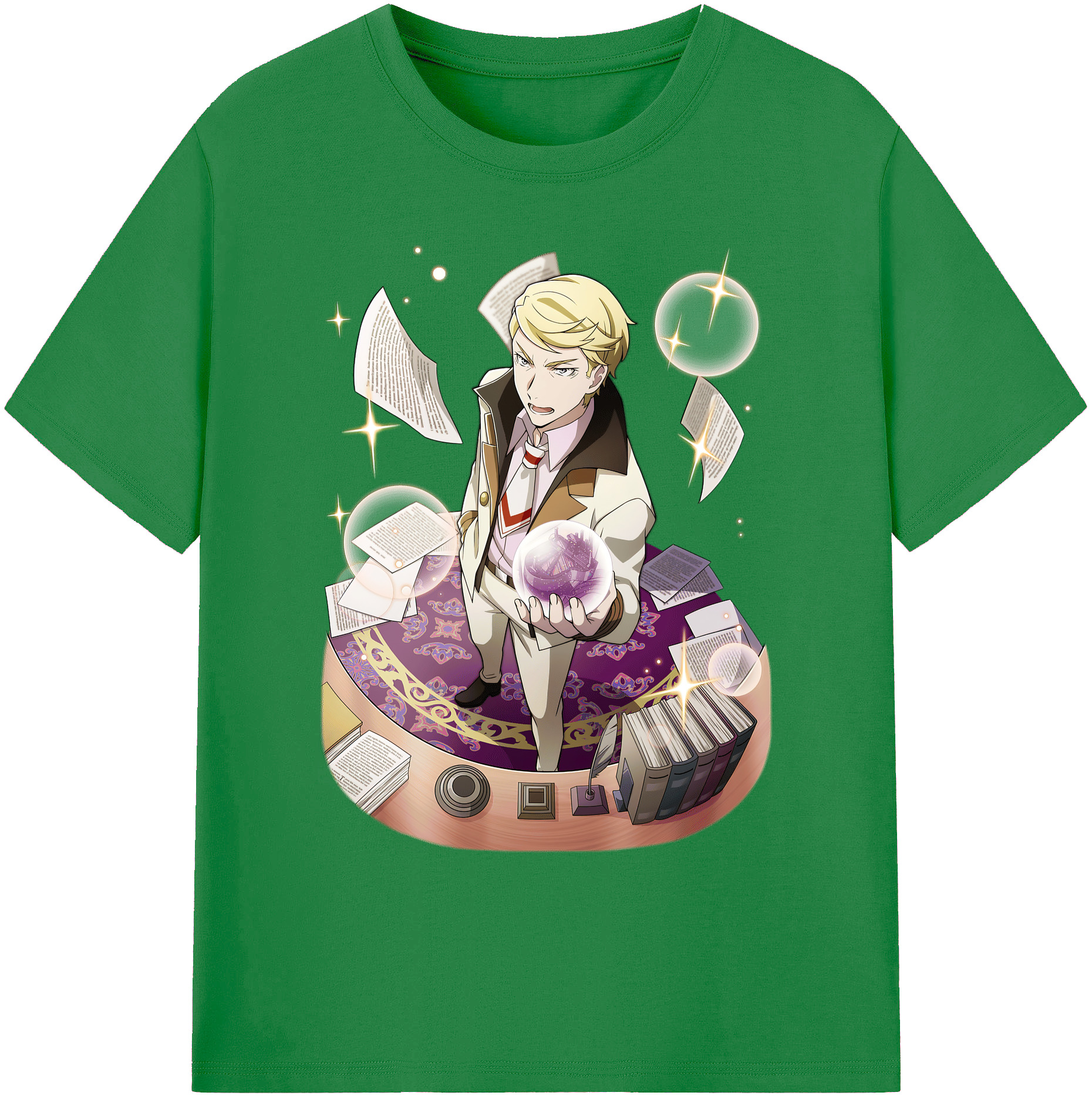 （画像用） 文豪ストレイドッグス Bungo Stray Dogs 綿100％ メンズ半袖Tシャツ｜肌触りやわらか＆通気性