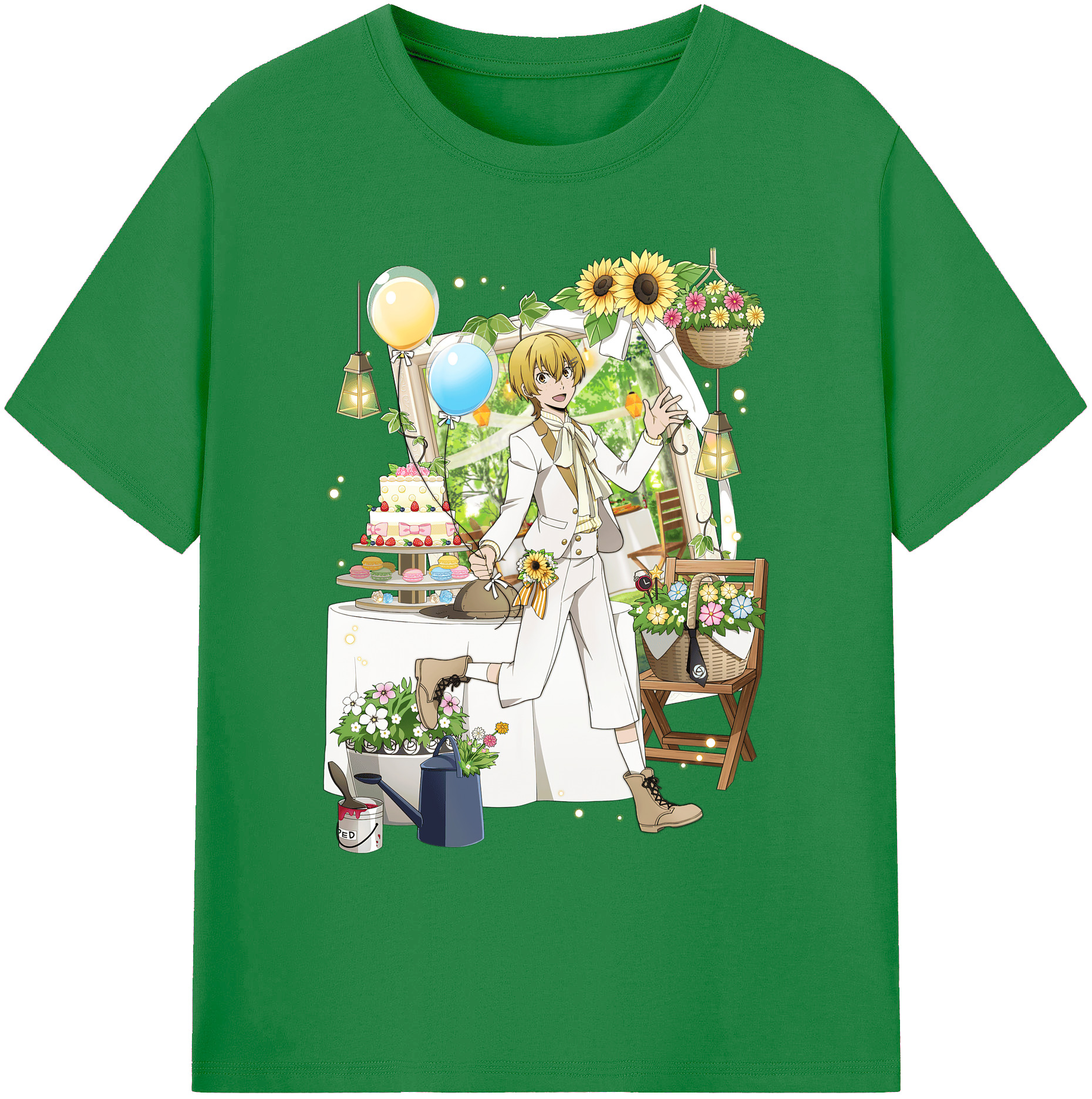 文豪ストレイドッグス Bungo Stray Dogs 綿100％ メンズ半袖Tシャツ｜肌触りやわらか＆通気性
