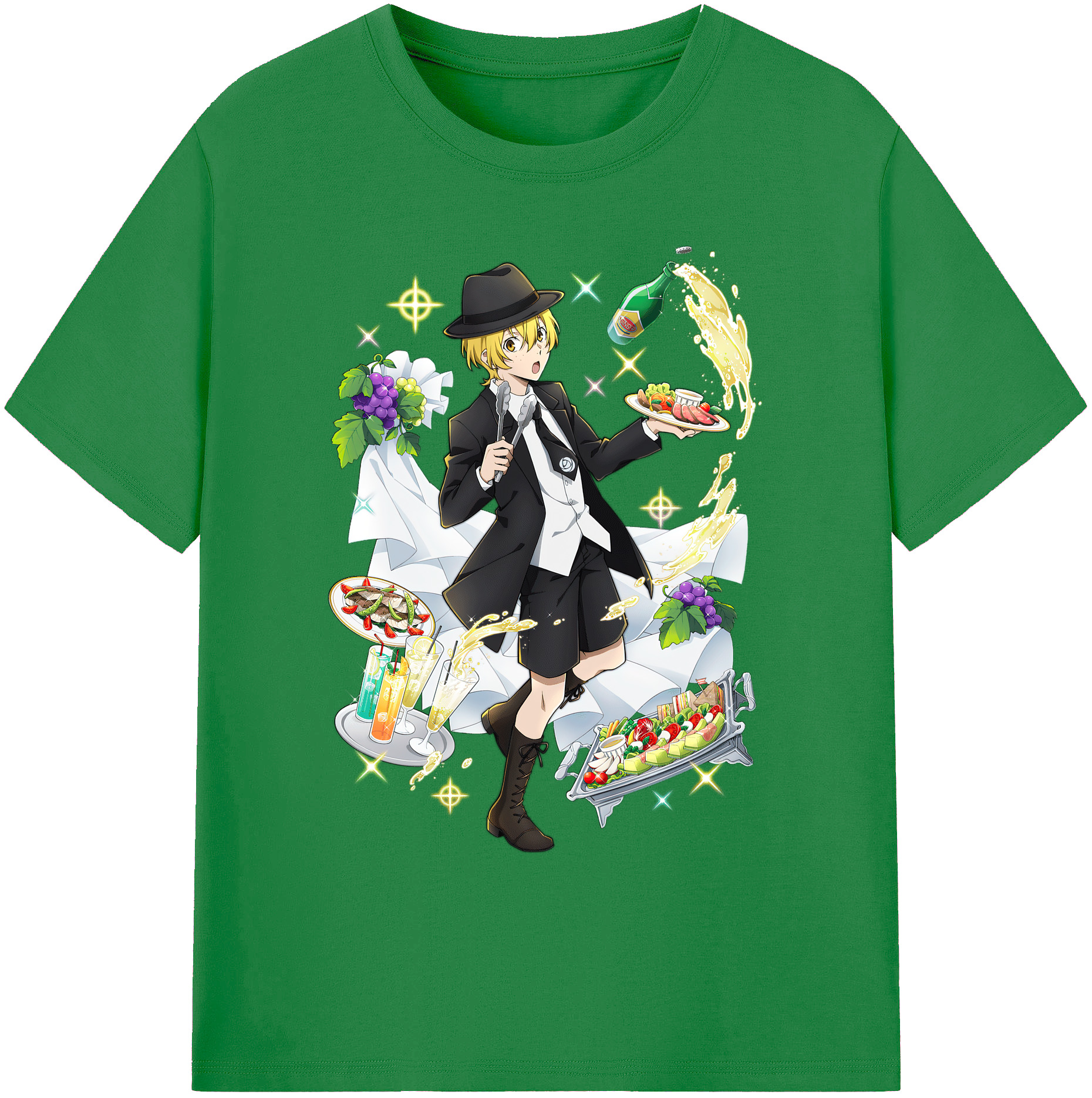 （画像用） 文豪ストレイドッグス Bungo Stray Dogs 綿100％ メンズ半袖Tシャツ｜肌触りやわらか＆通気性