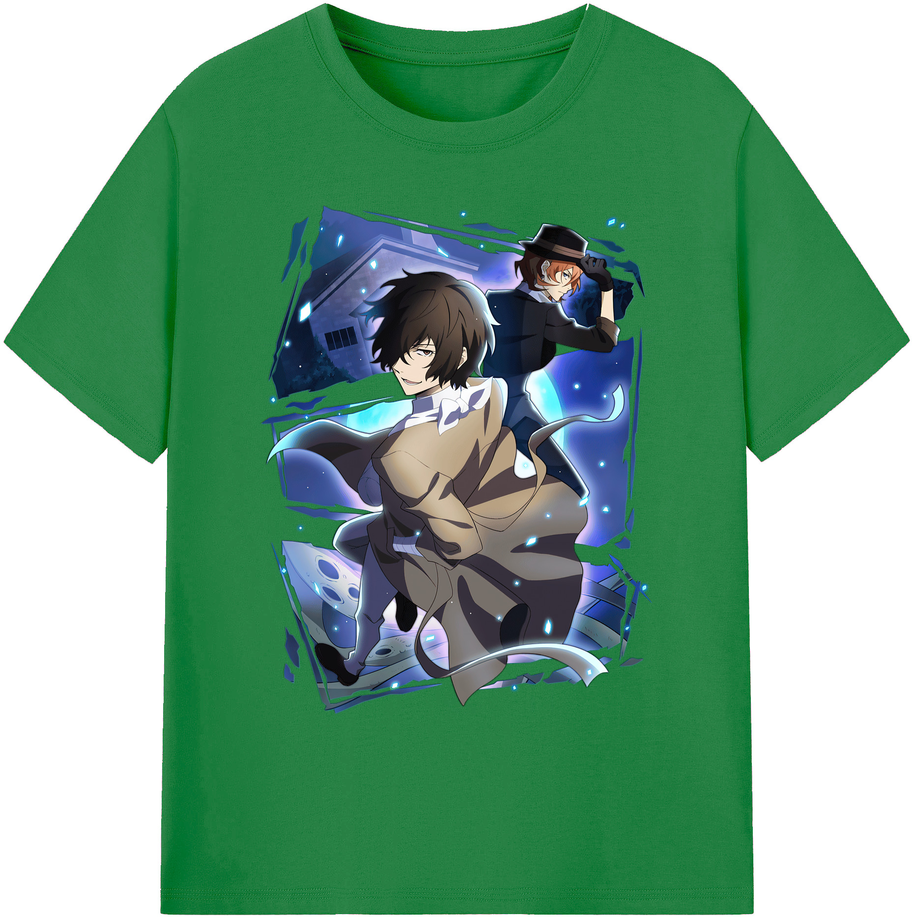 （画像用） 文豪ストレイドッグス Bungo Stray Dogs 綿100％ メンズ半袖Tシャツ｜肌触りやわらか＆通気性