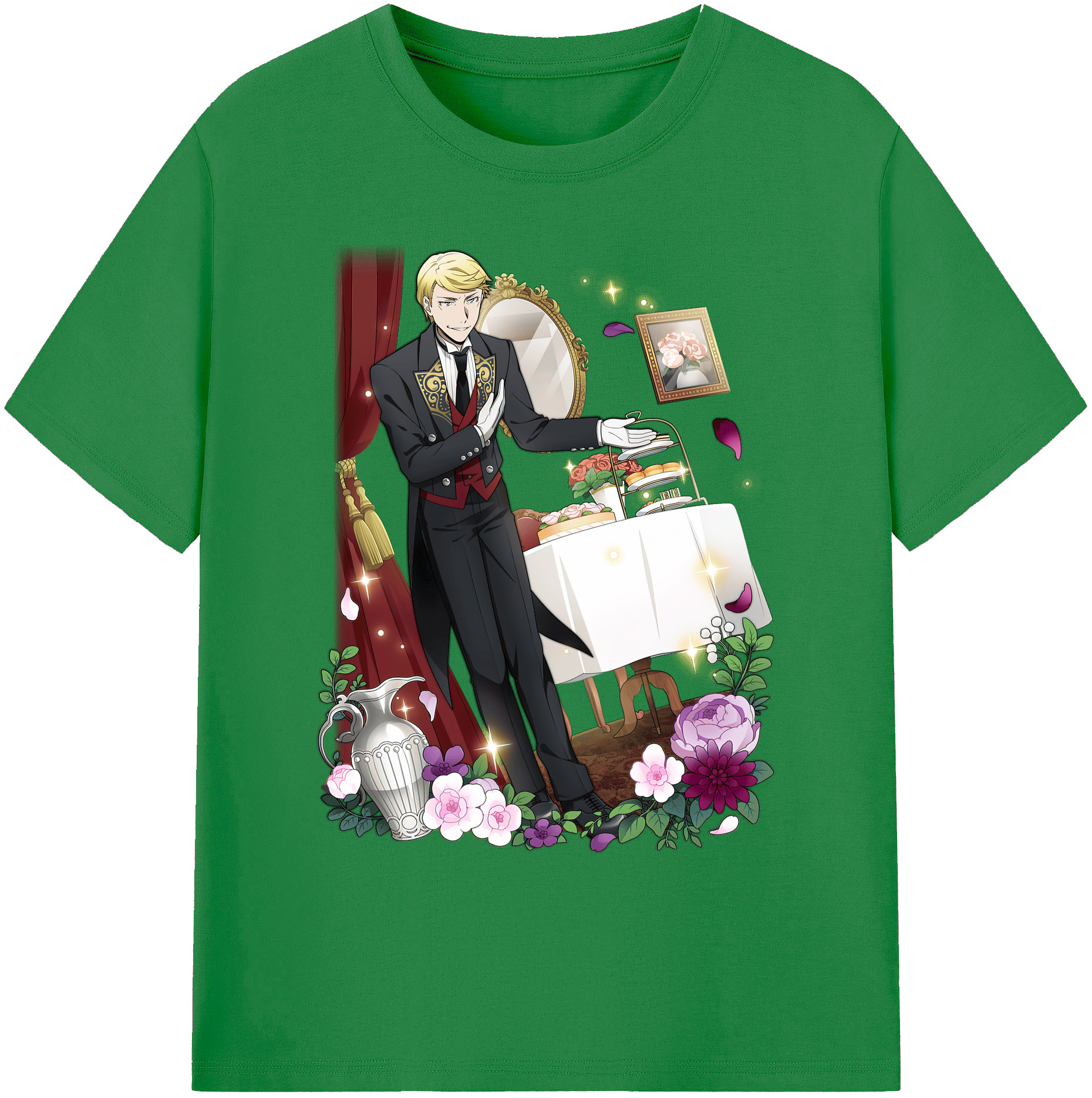 （画像用） 文豪ストレイドッグス Bungo Stray Dogs 綿100％ メンズ半袖Tシャツ｜肌触りやわらか＆通気性
