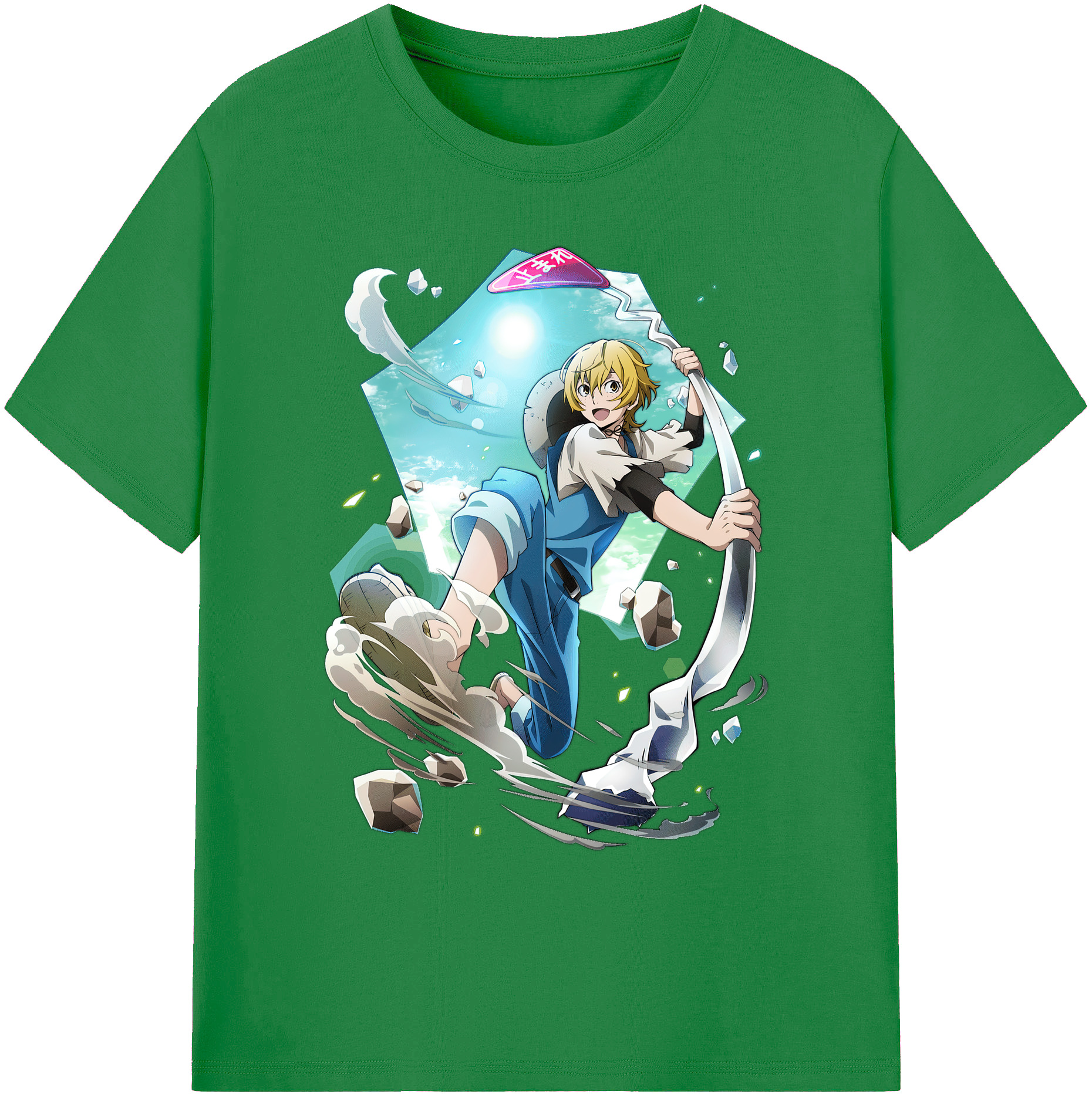 （画像用） 文豪ストレイドッグス Bungo Stray Dogs 綿100％ メンズ半袖Tシャツ｜肌触りやわらか＆通気性