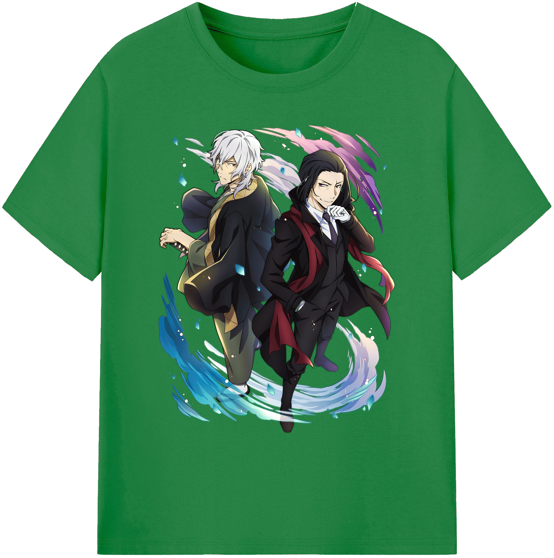 （画像用） 文豪ストレイドッグス Bungo Stray Dogs 綿100％ メンズ半袖Tシャツ｜肌触りやわらか＆通気性